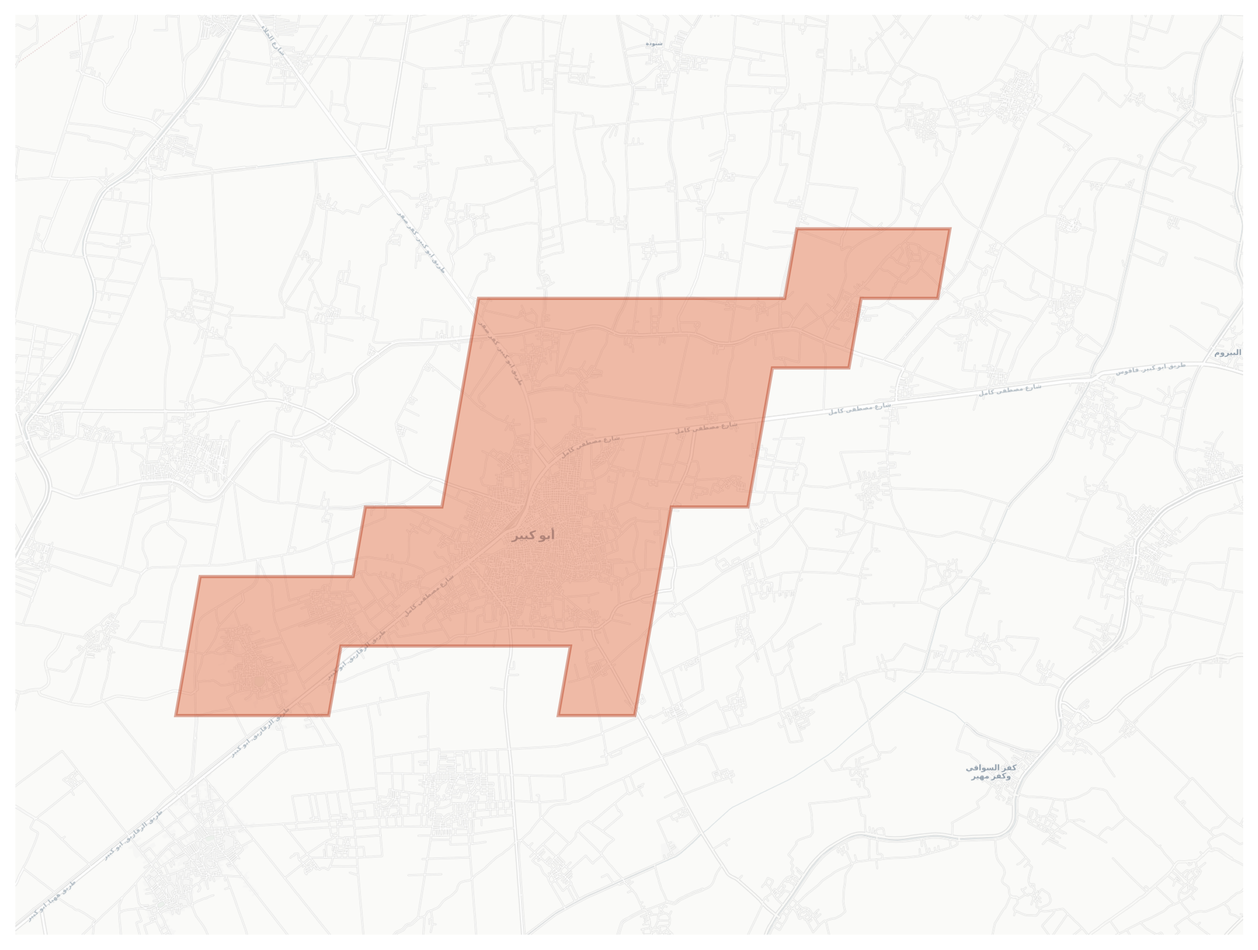 Abu Kabir geographic map