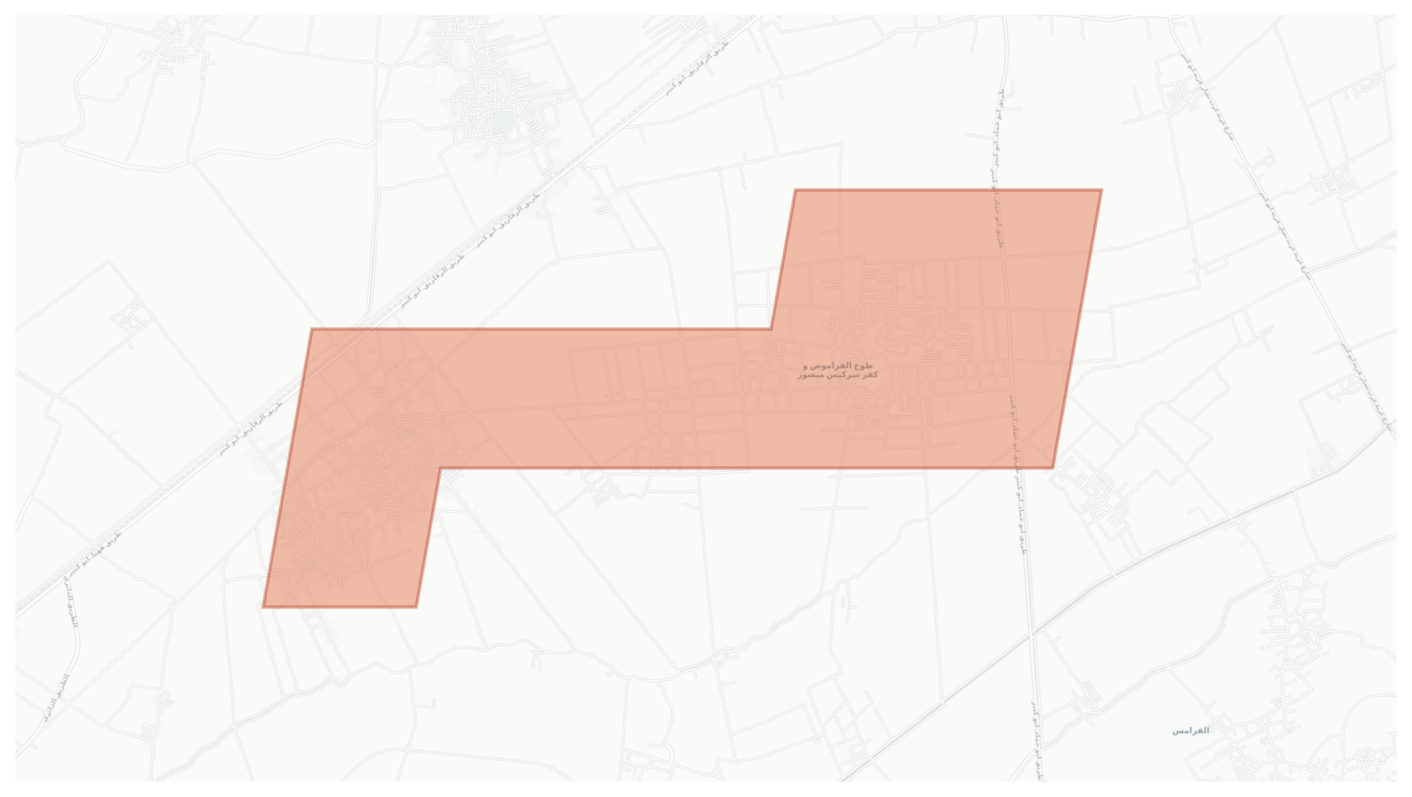 Tukh al Qaramuss wa Kafr Sarkis Mansur geographic map