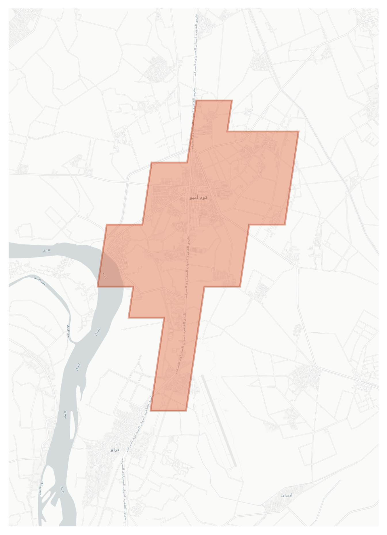 Kawm Ombo geographic map