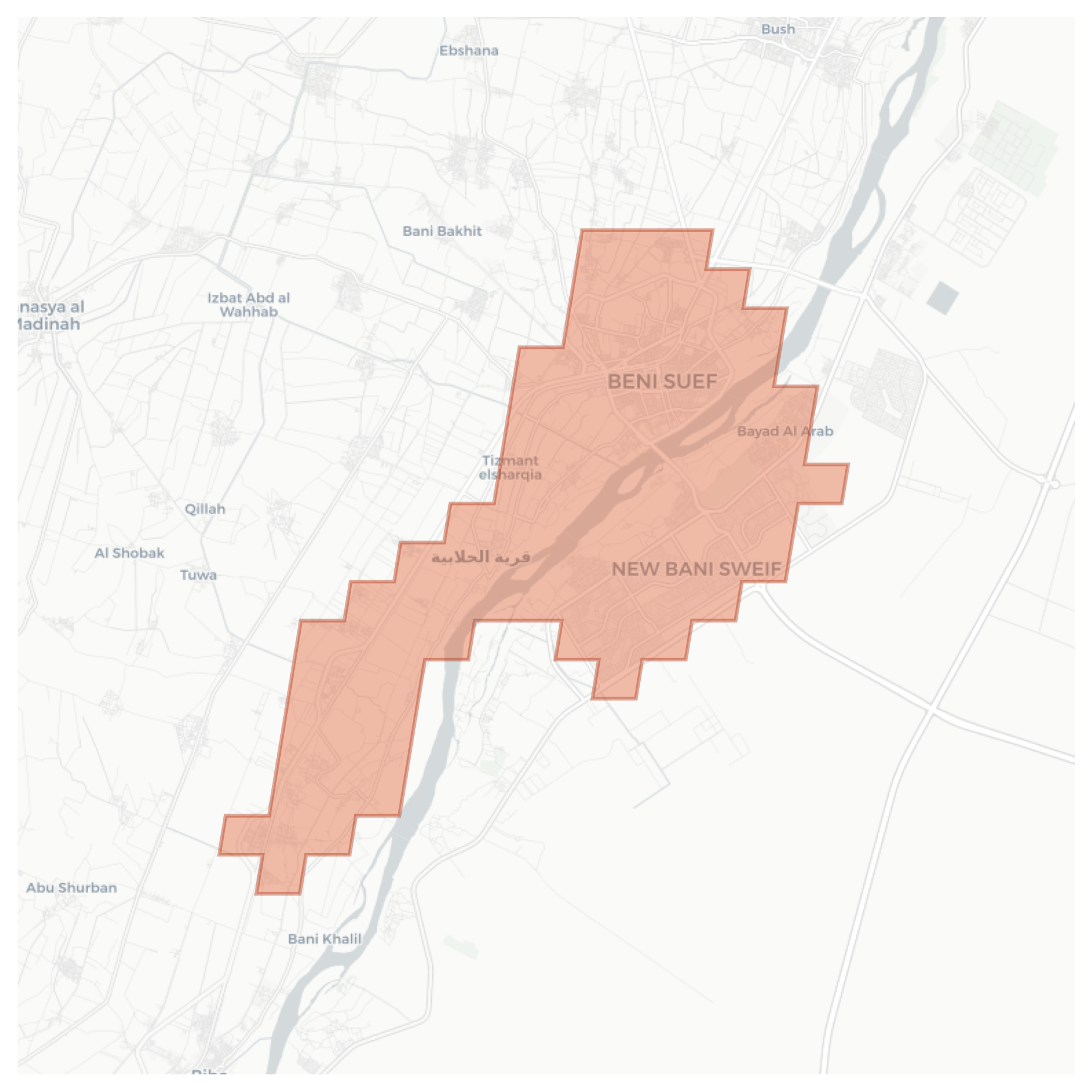 Beni Suef geographic map