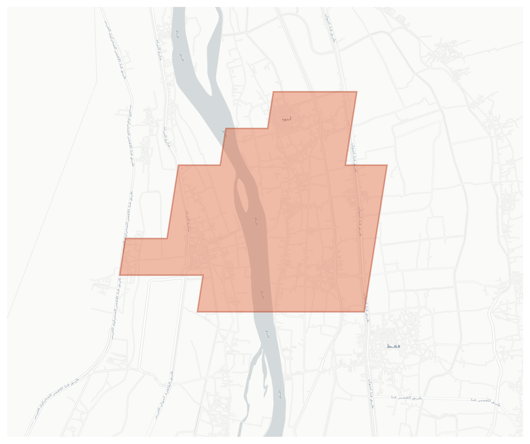 Abnud geographic map