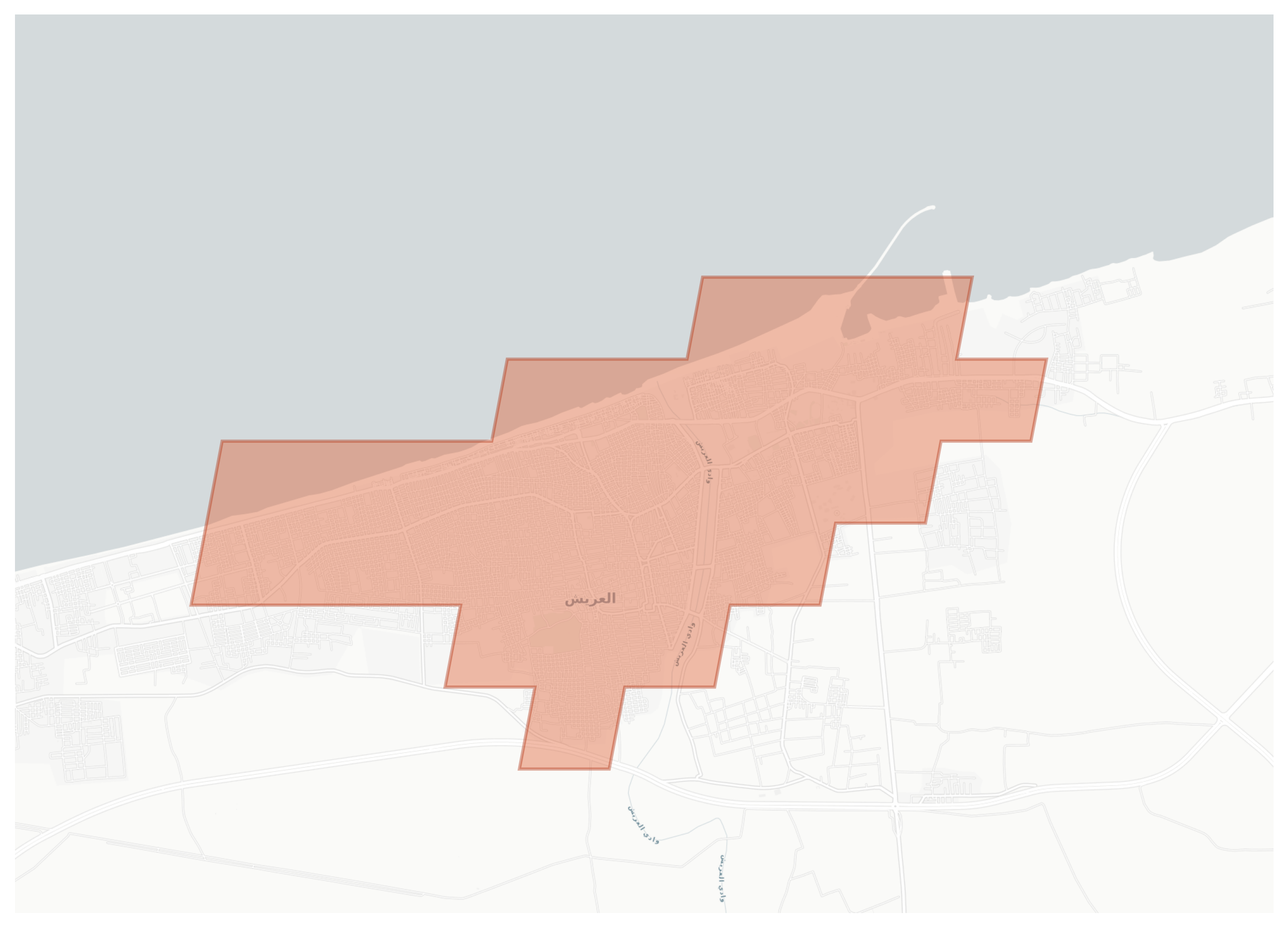Arish geographic map