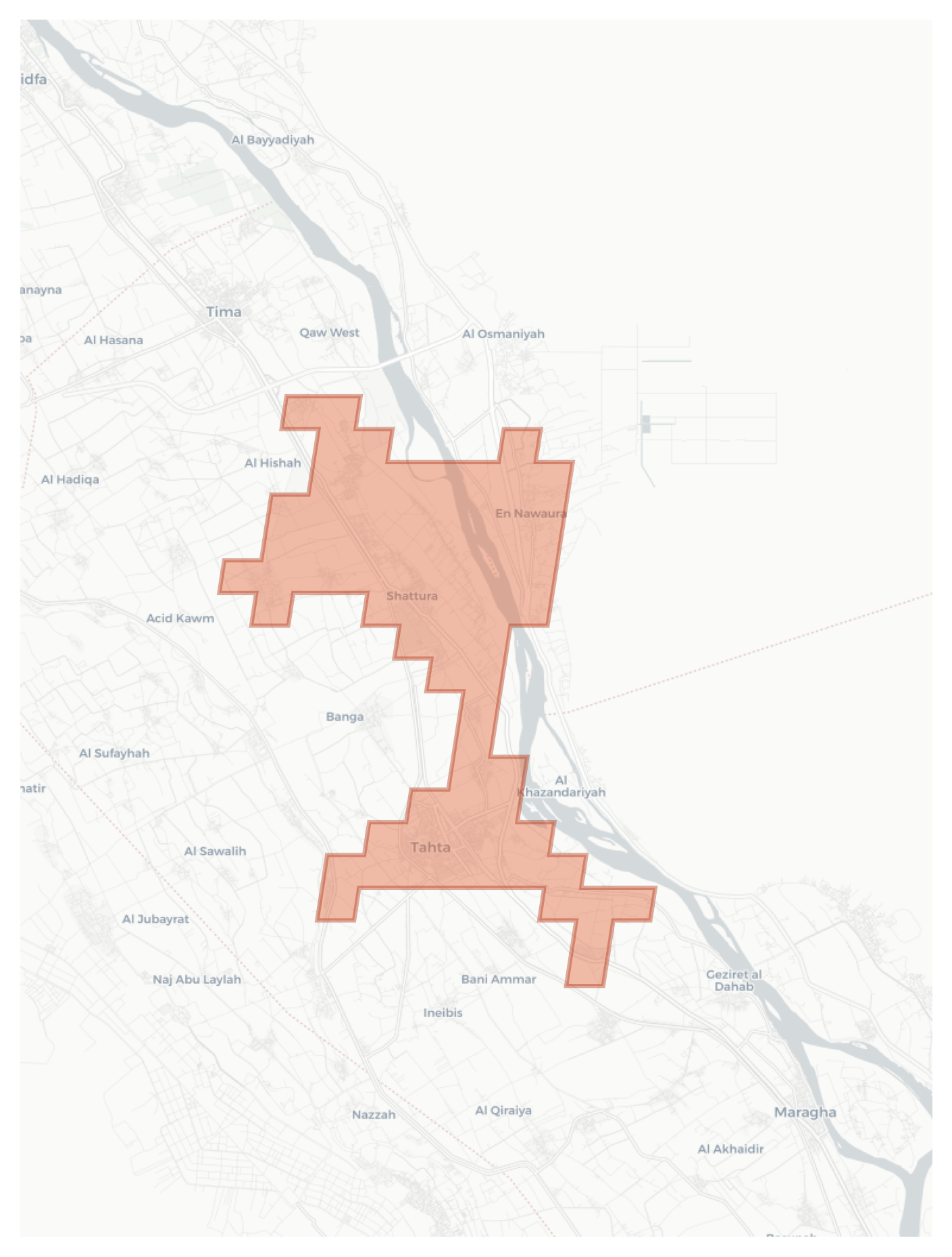Tahta geographic map