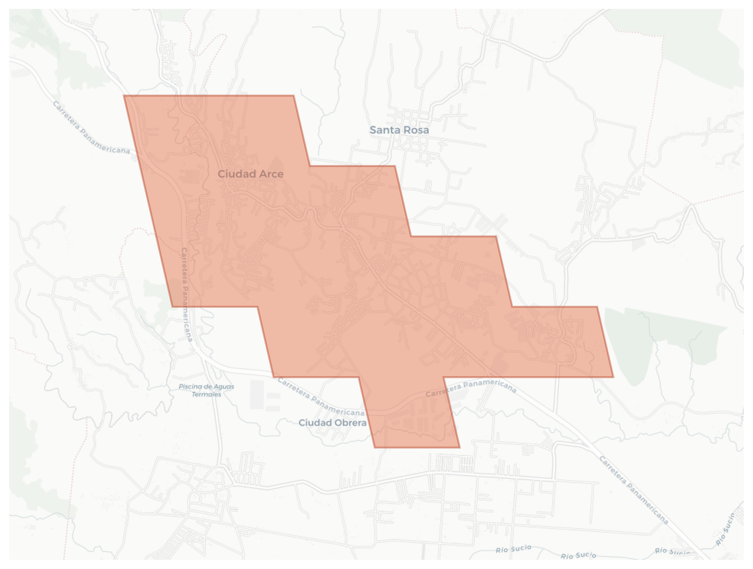 Ciudad Arce geographic map