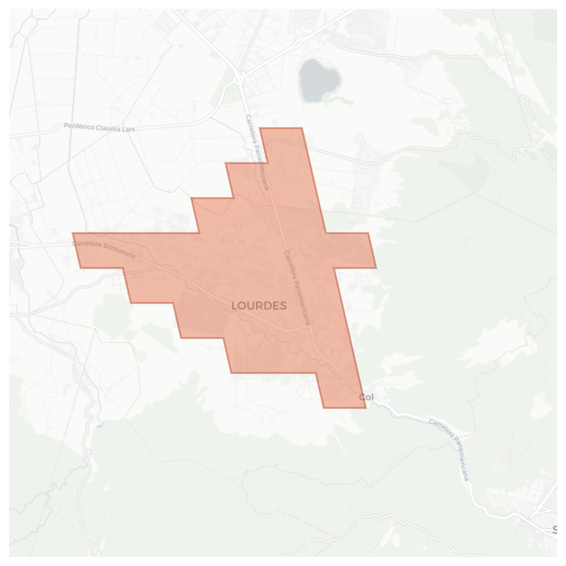 Lourdes geographic map
