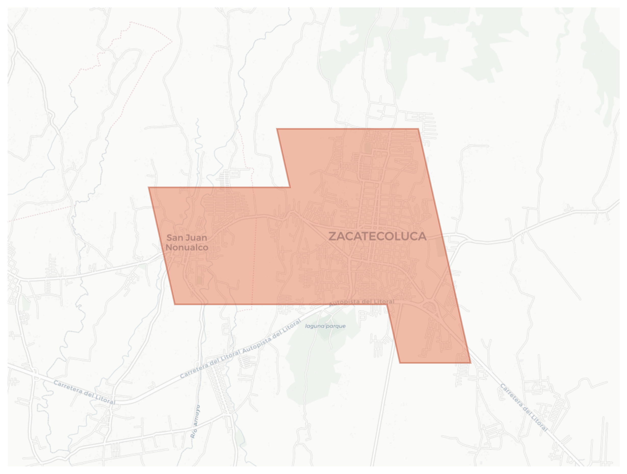 Zacatecoluca geographic map