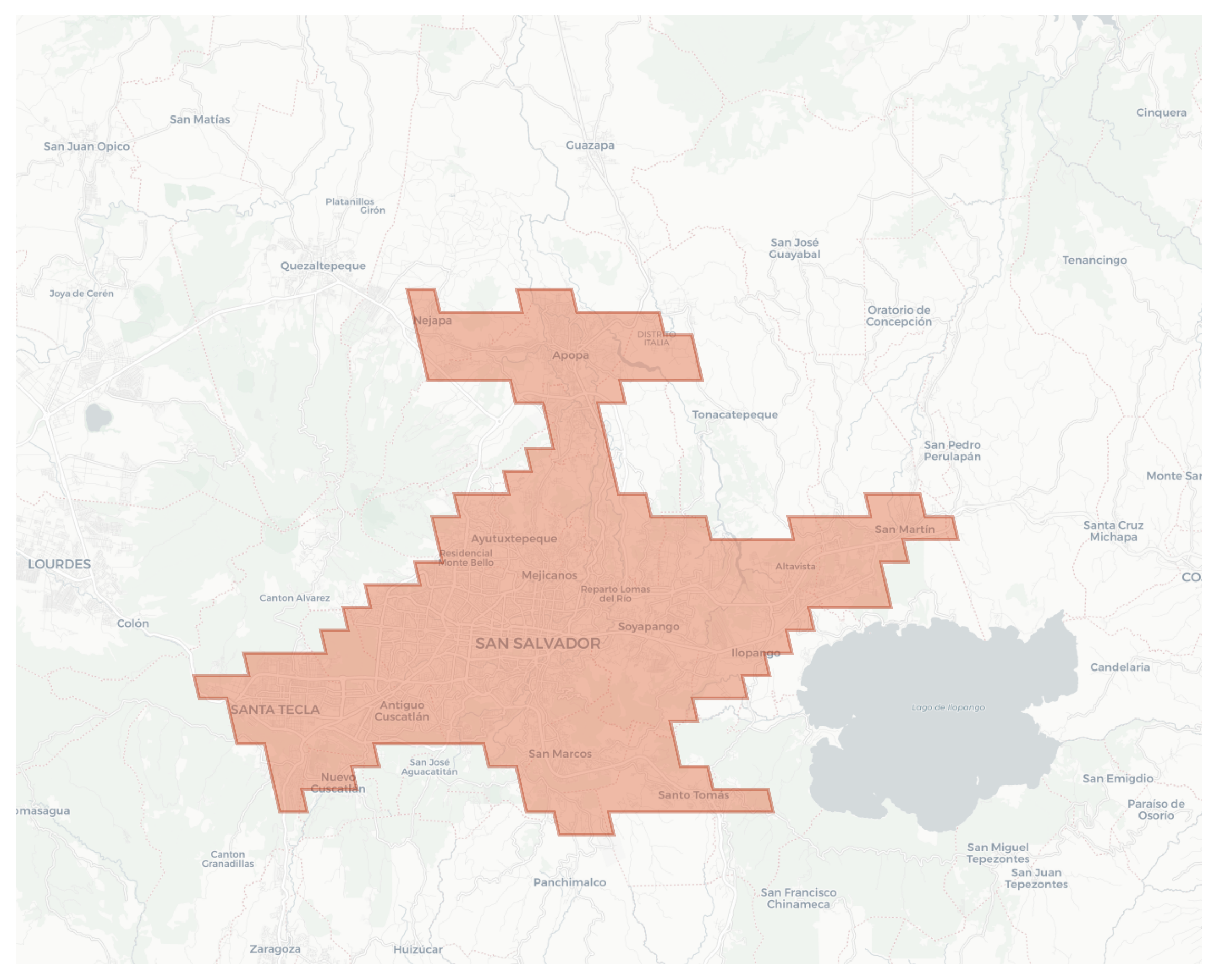 San Salvador geographic map