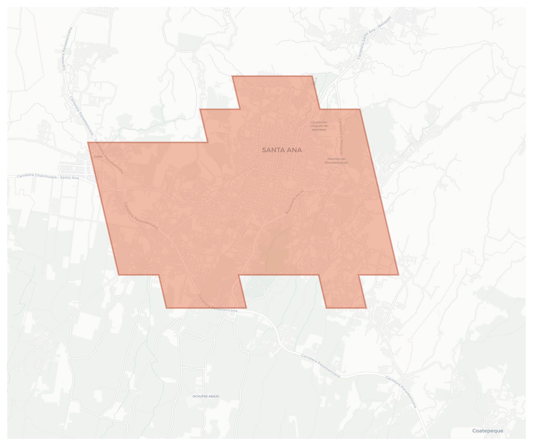 Santa Ana geographic map