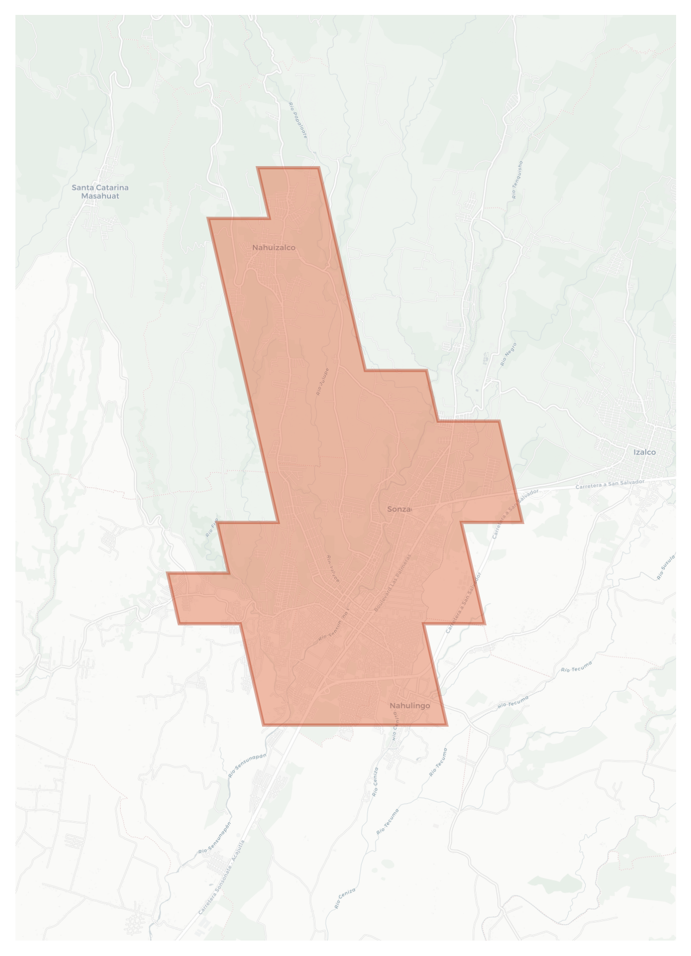 Sonsonate geographic map
