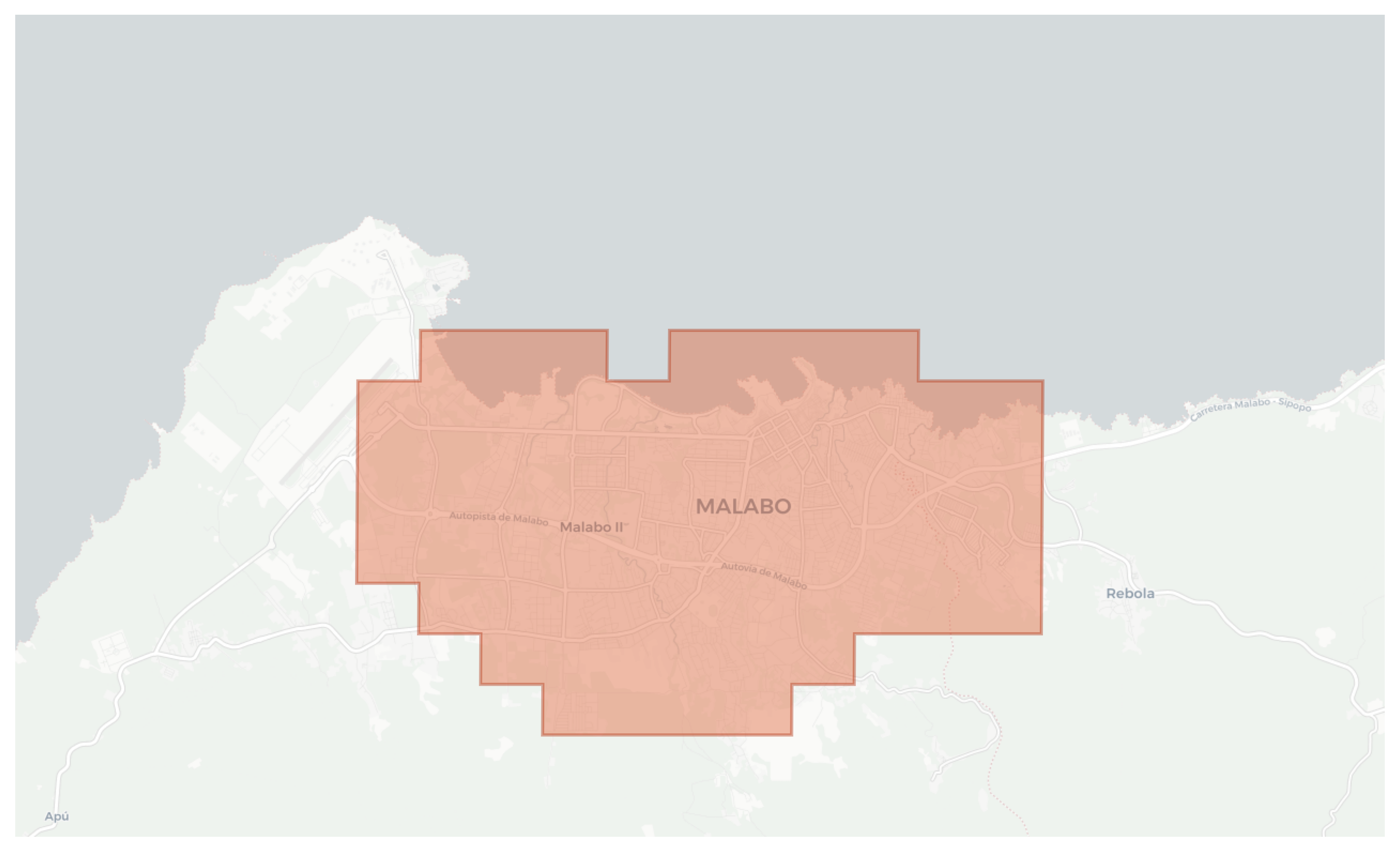 Malabo geographic map