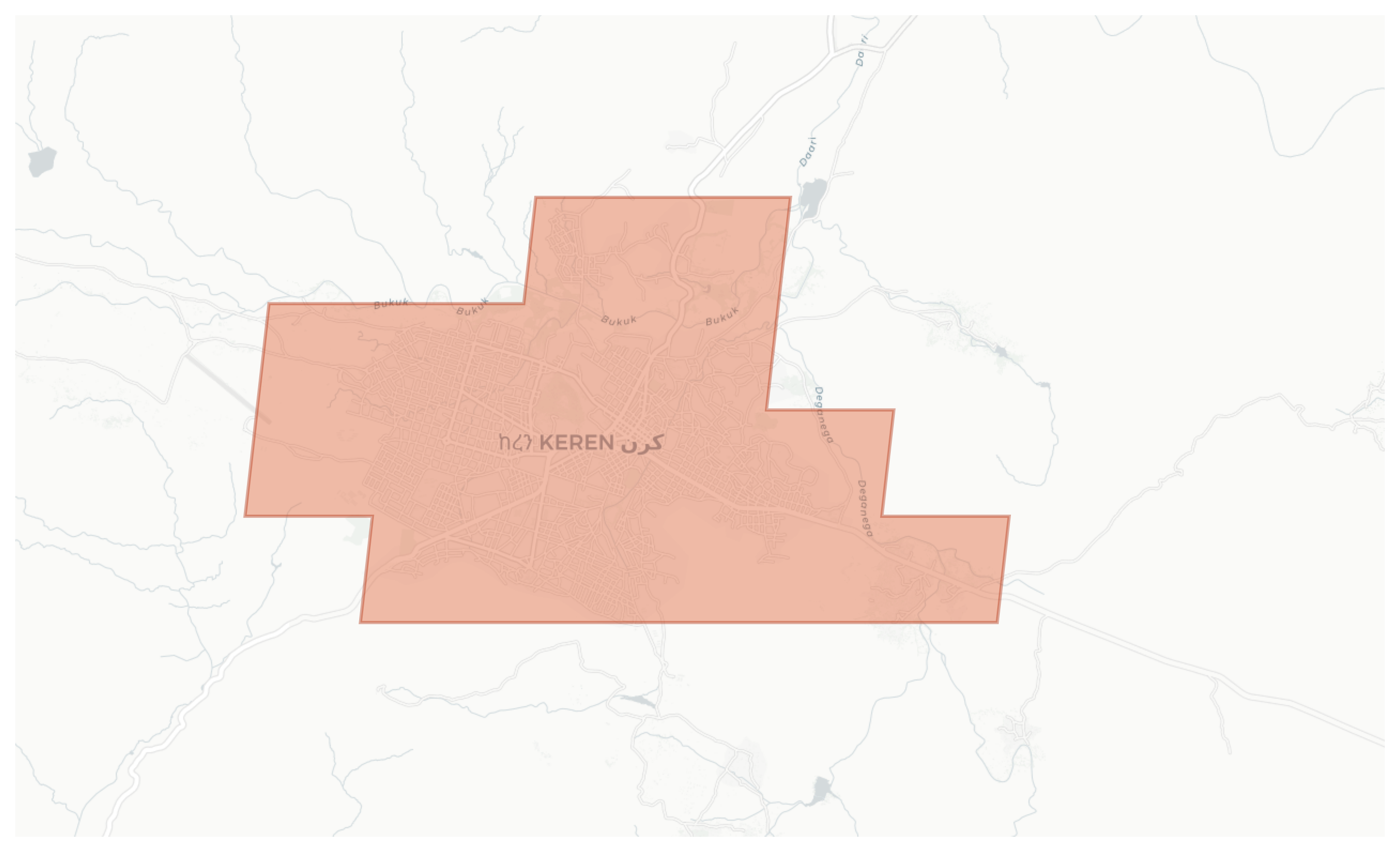 Keren geographic map