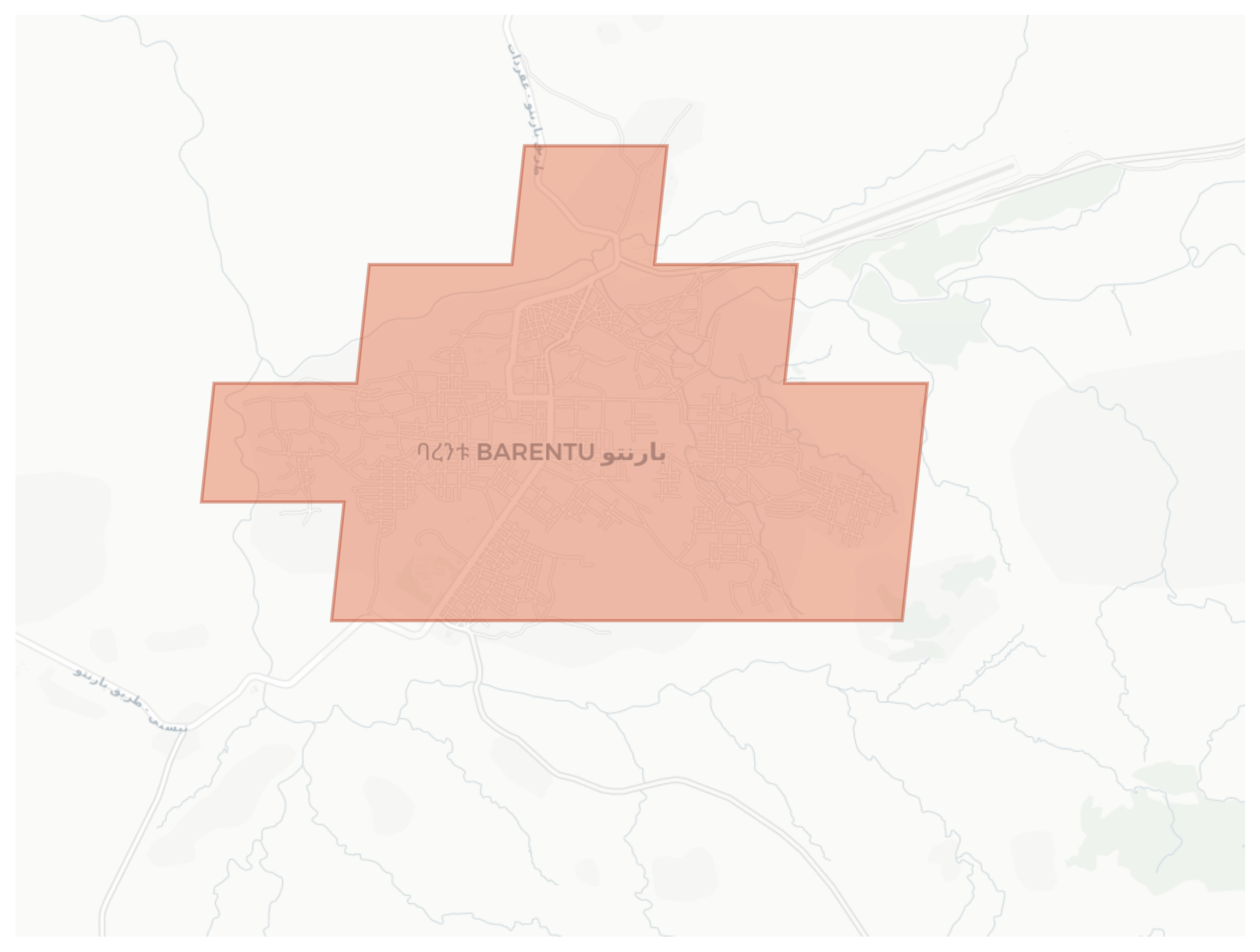 Barentu geographic map