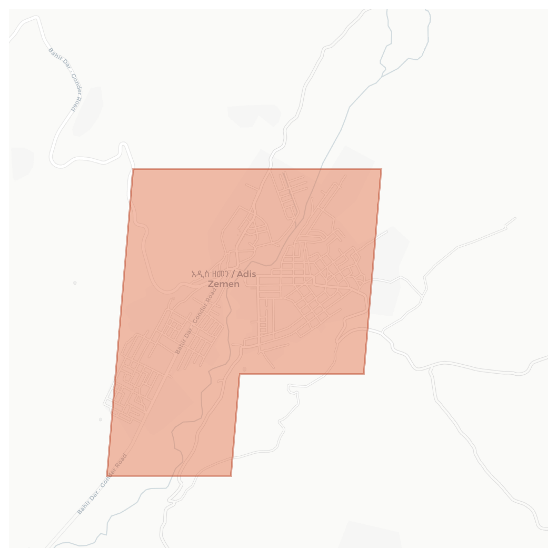 Adis Zemen geographic map