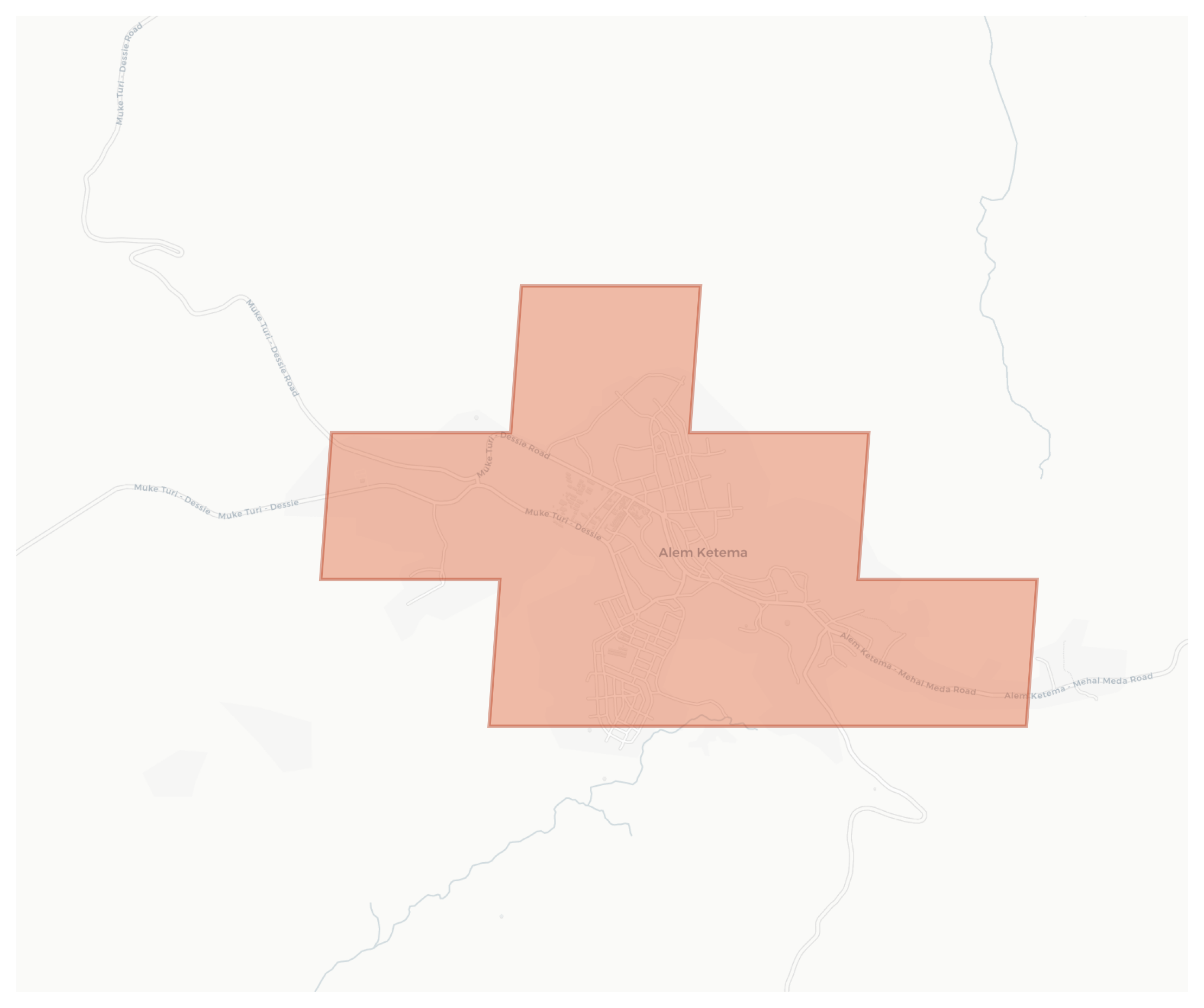 Alem Ketema geographic map
