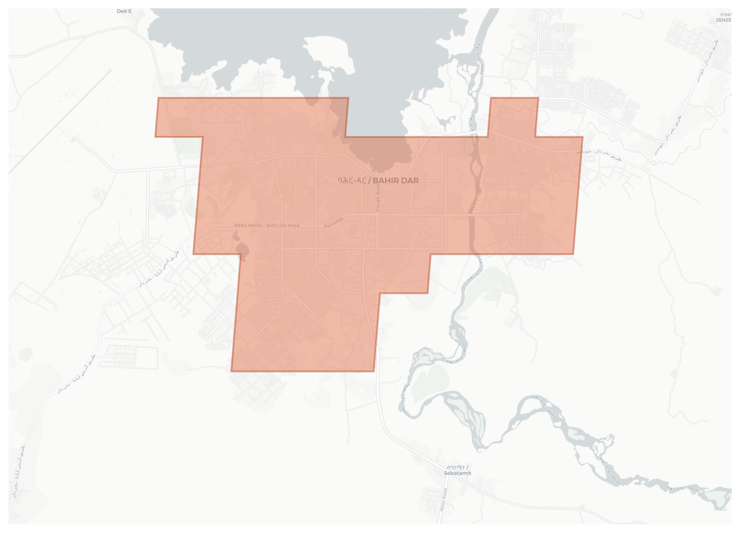 Bahir Dar geographic map
