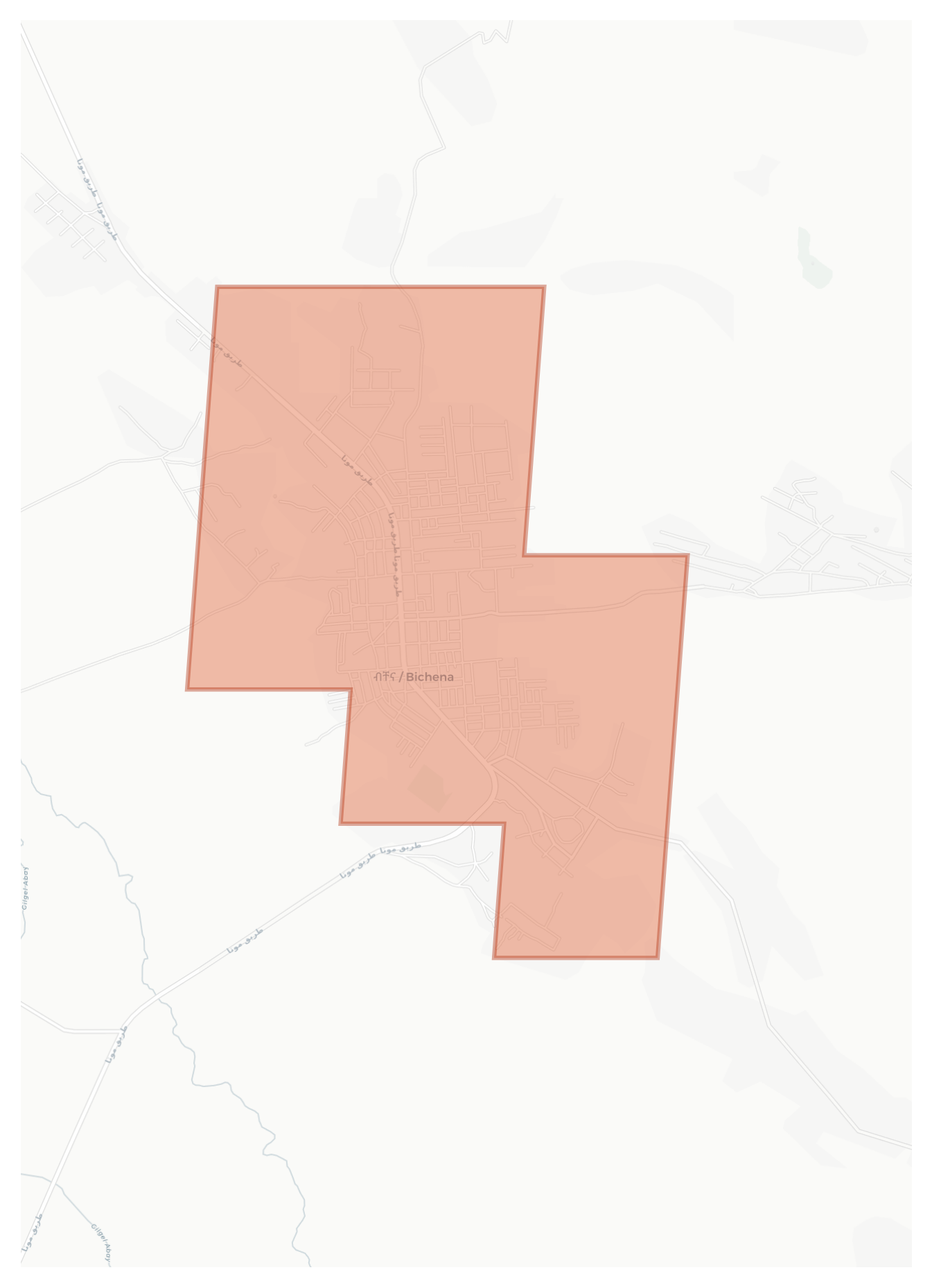 Bechena geographic map