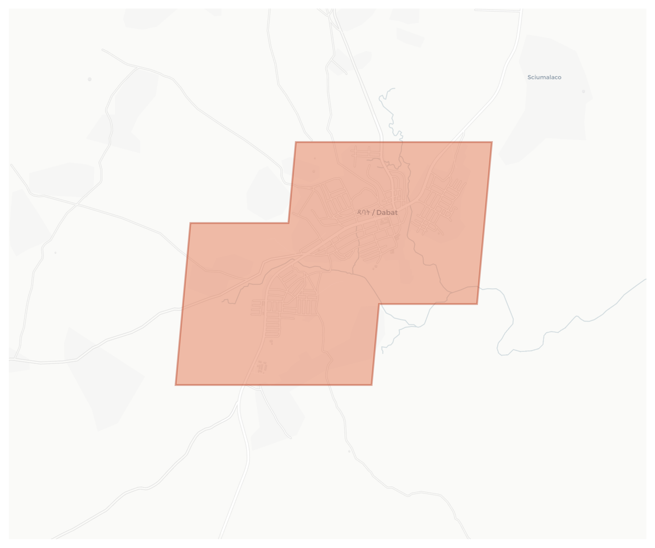 ዳባት geographic map