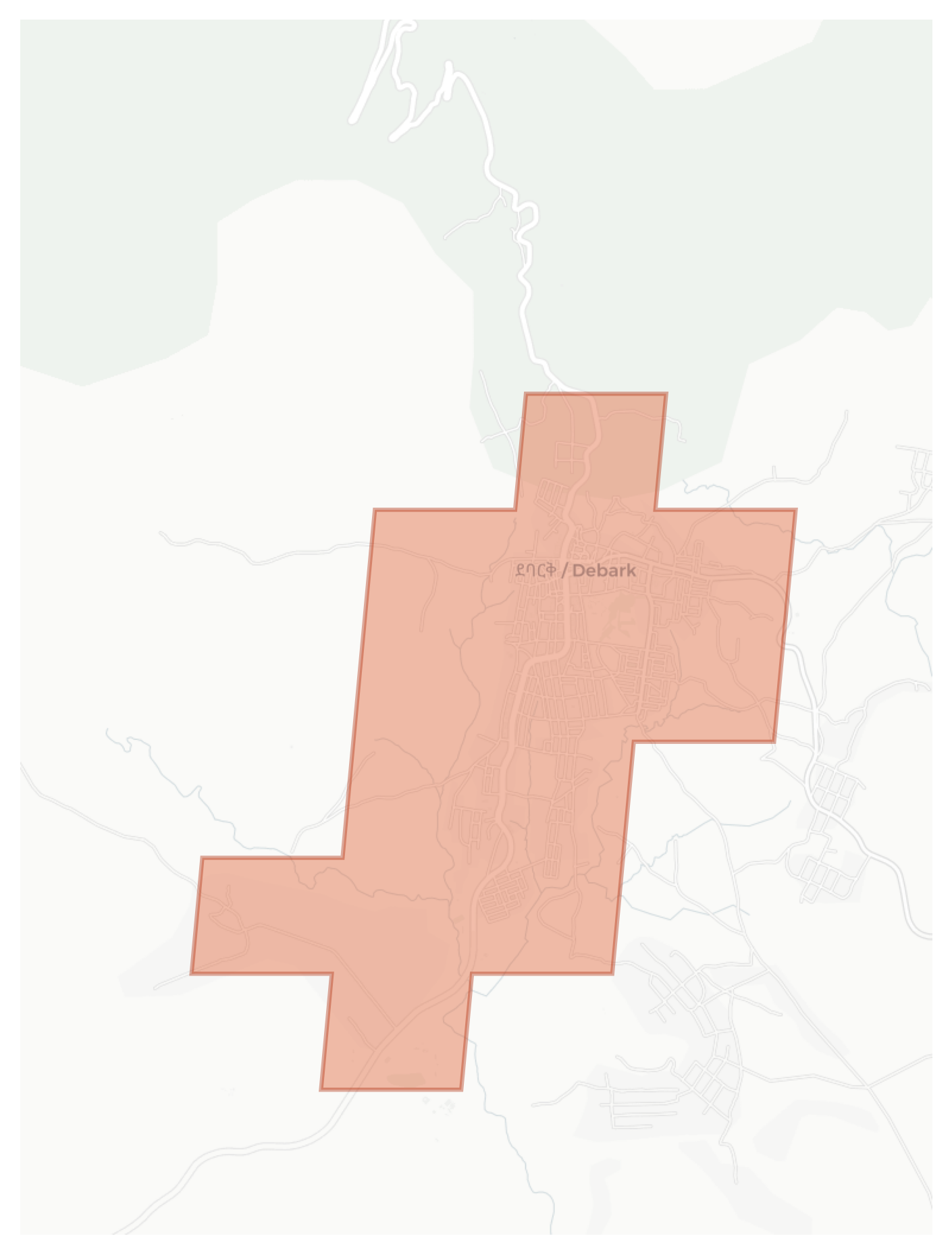 Debark geographic map