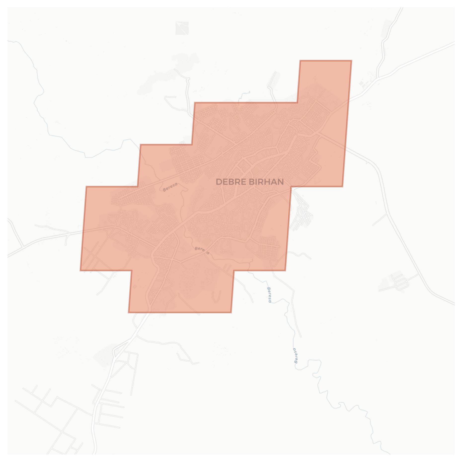 Debre Birhan geographic map