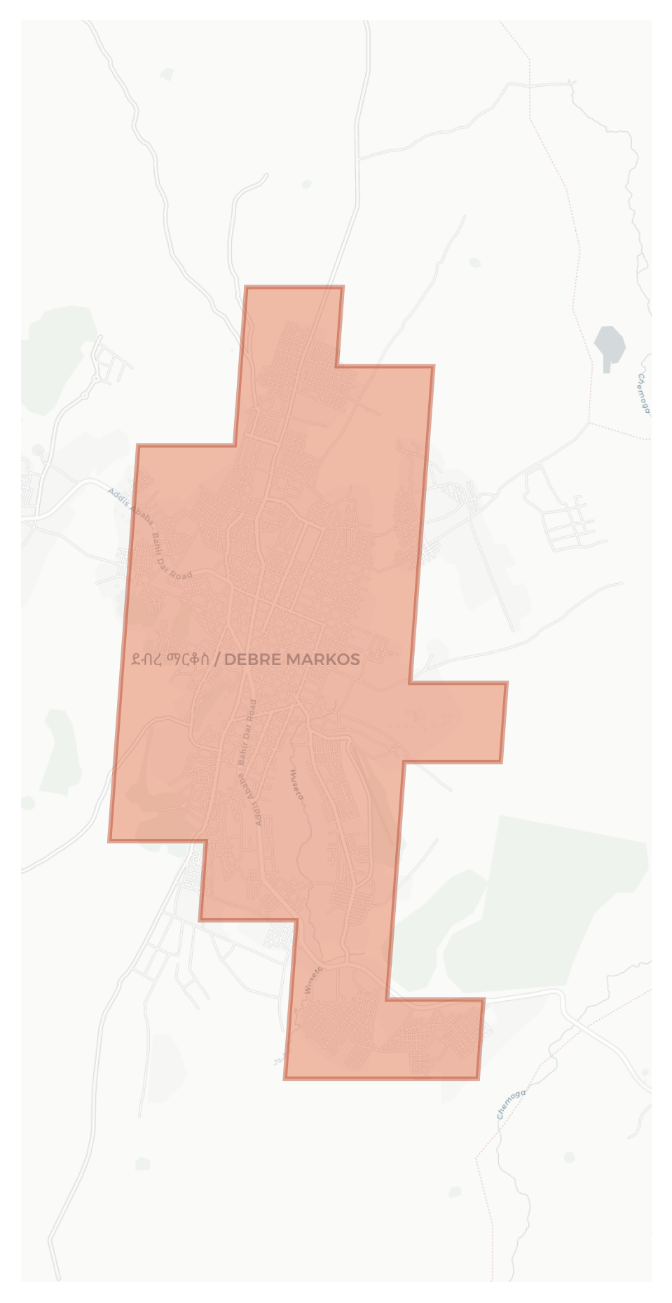 Debre Markos geographic map