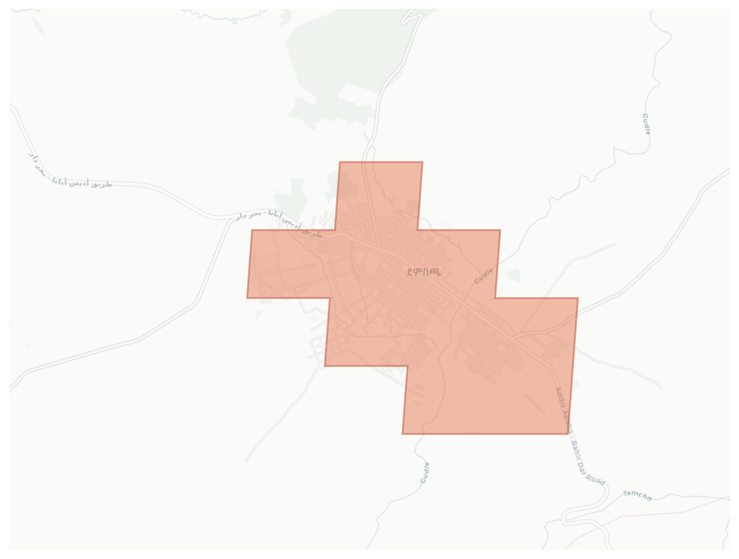 Demebecha geographic map