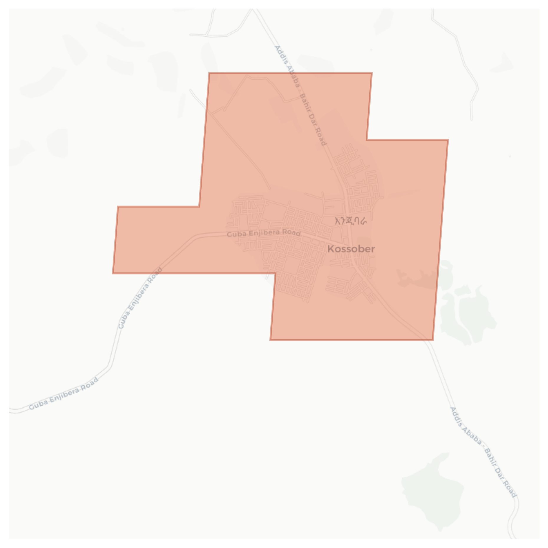 Injibara geographic map