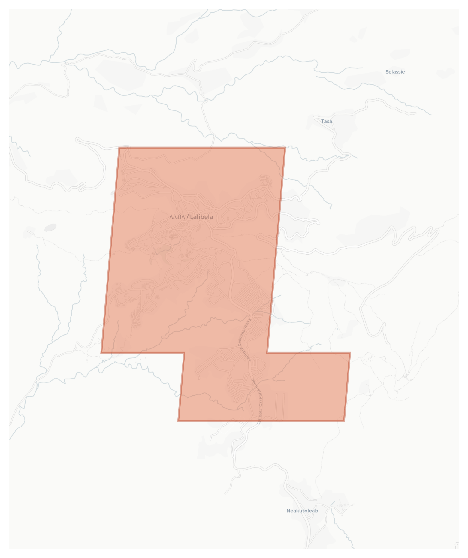 Lalibela geographic map