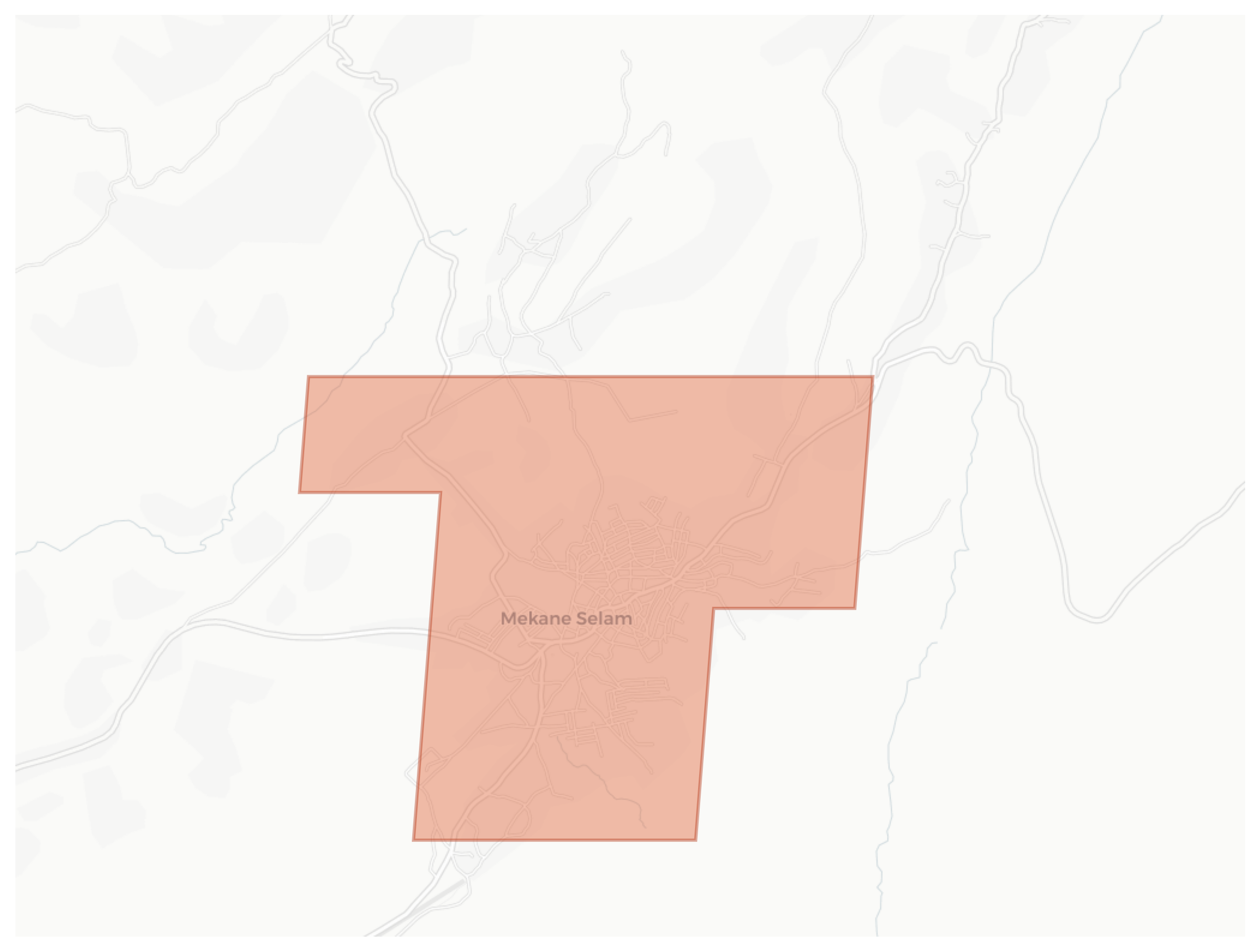 Mekane Selam geographic map