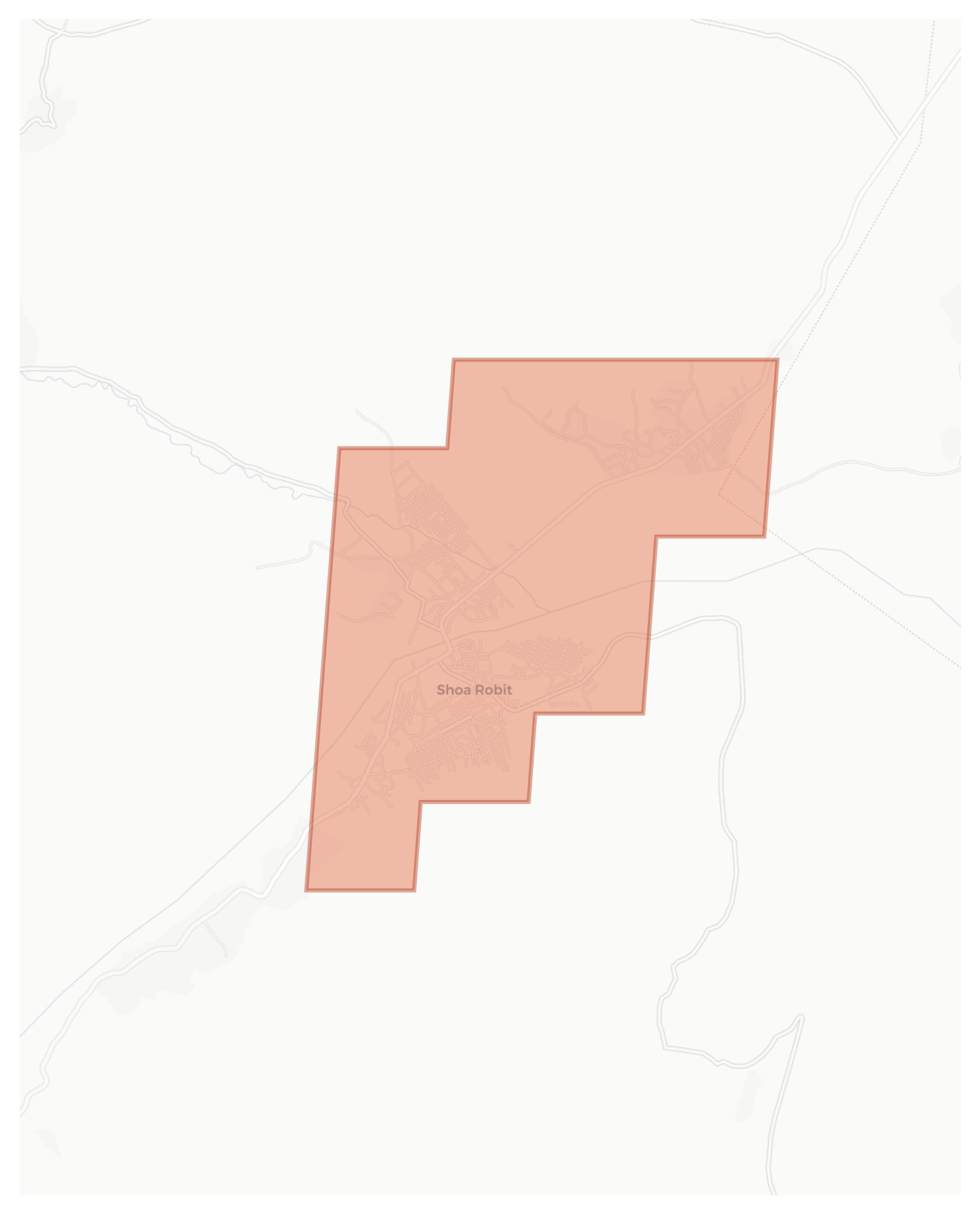 Shoa Robit geographic map