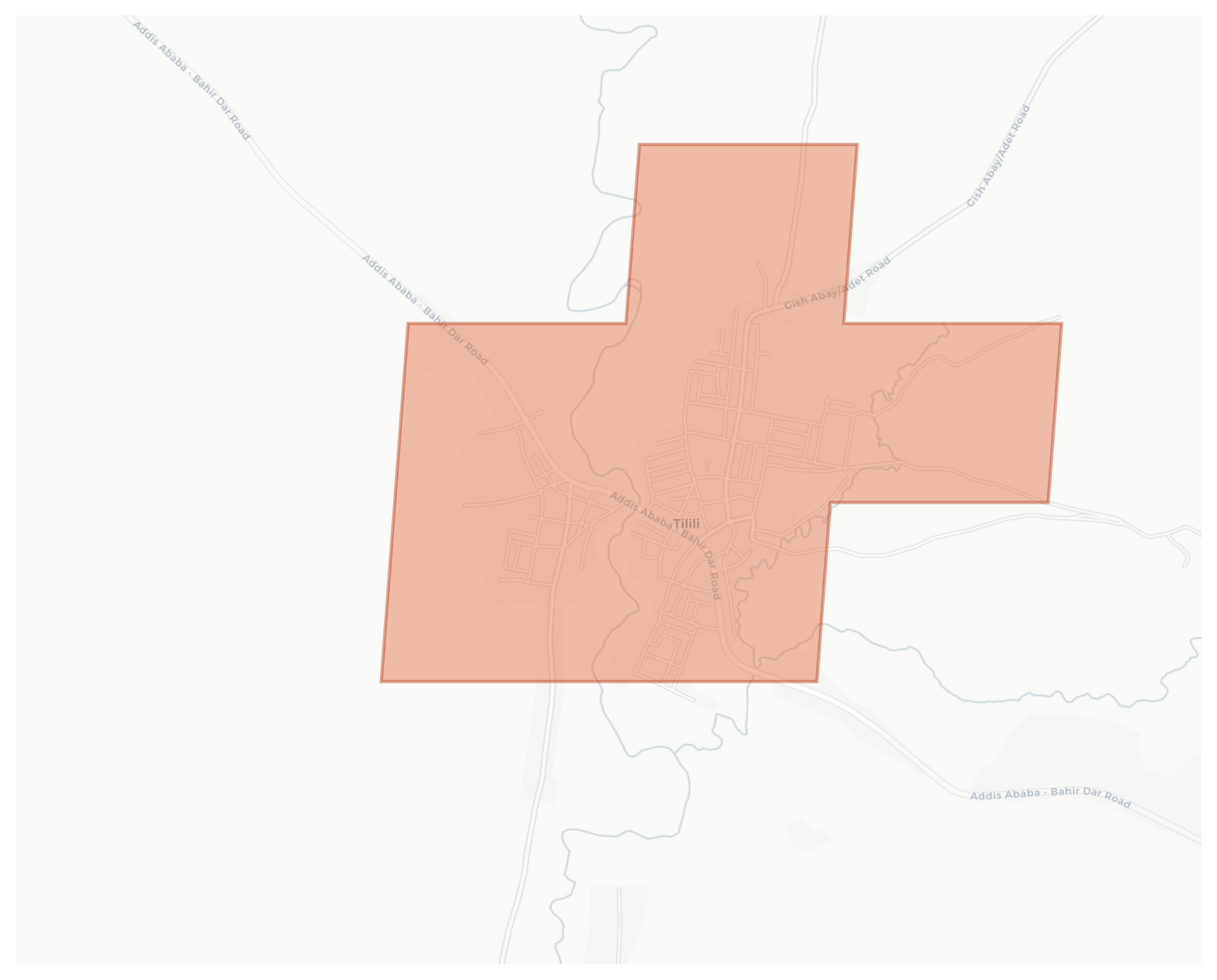 Tilili geographic map