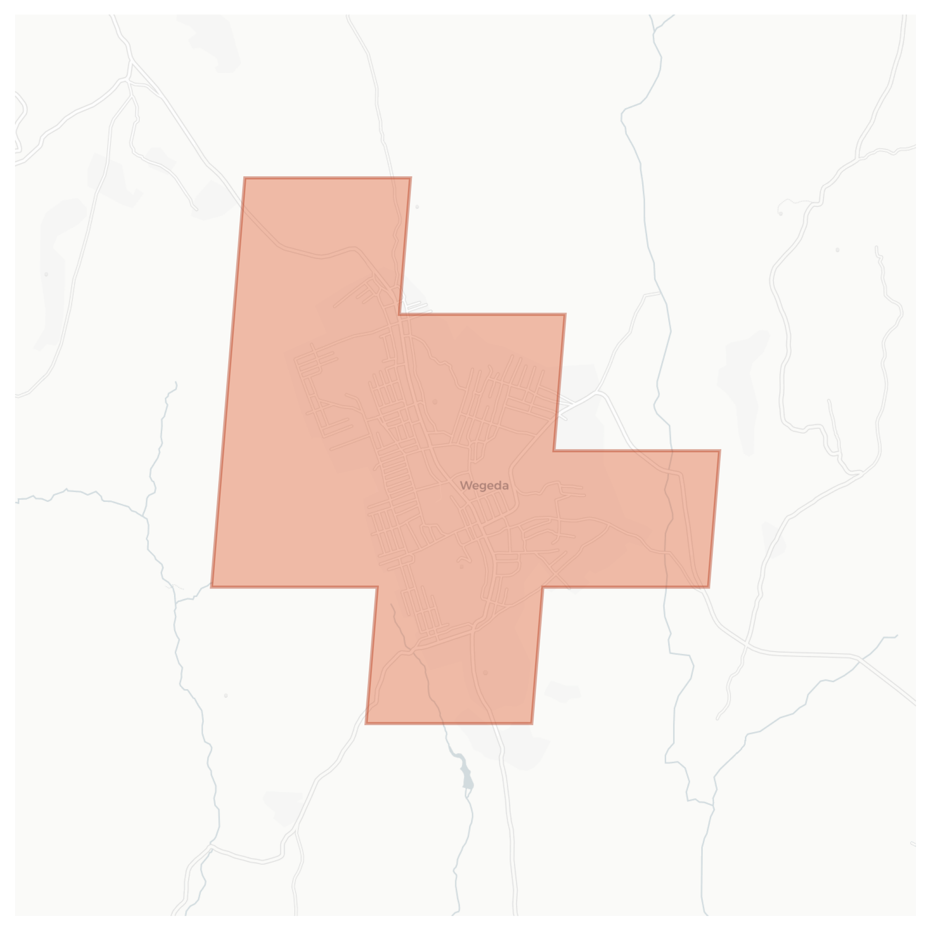 Wegeda geographic map
