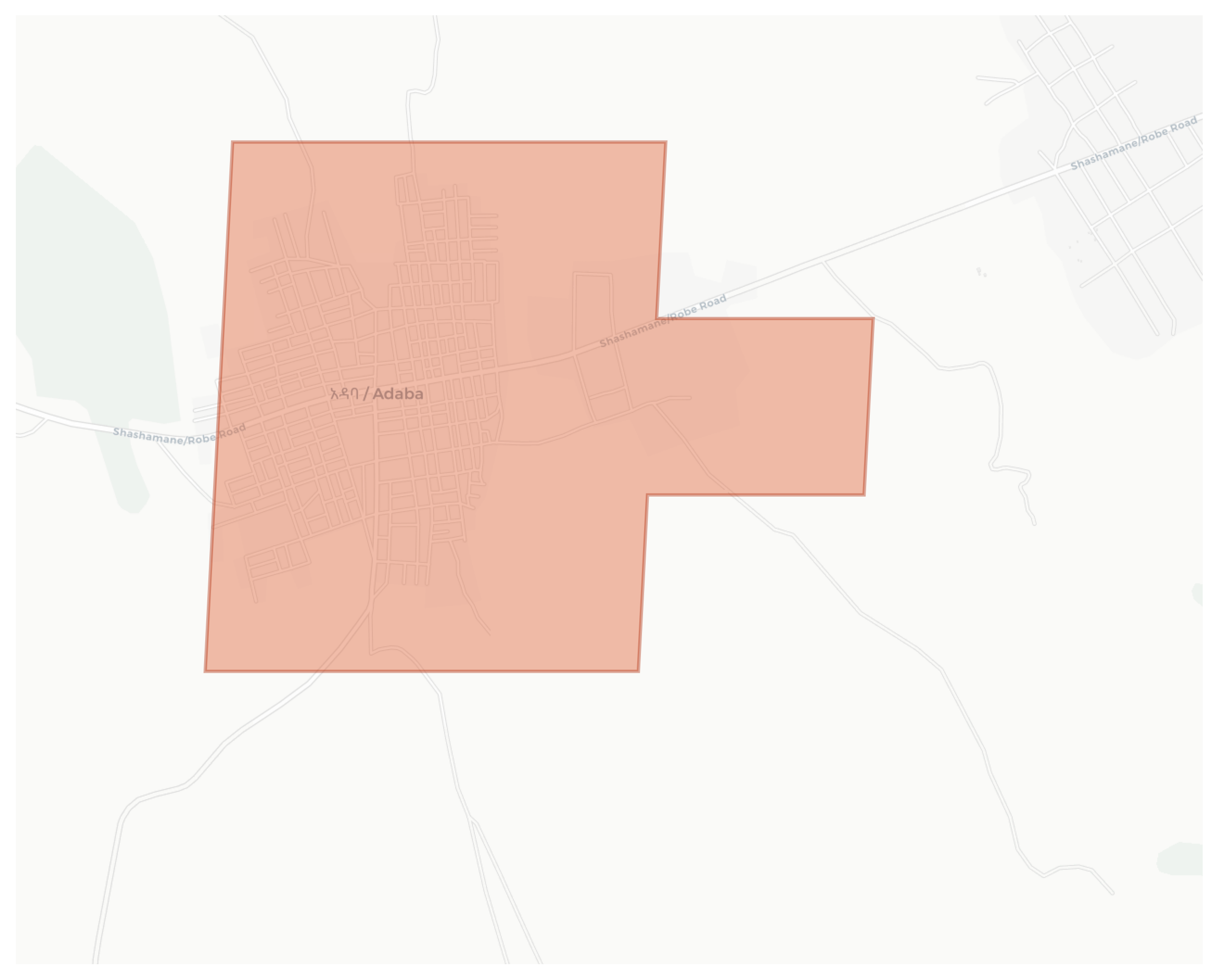 Adaba geographic map