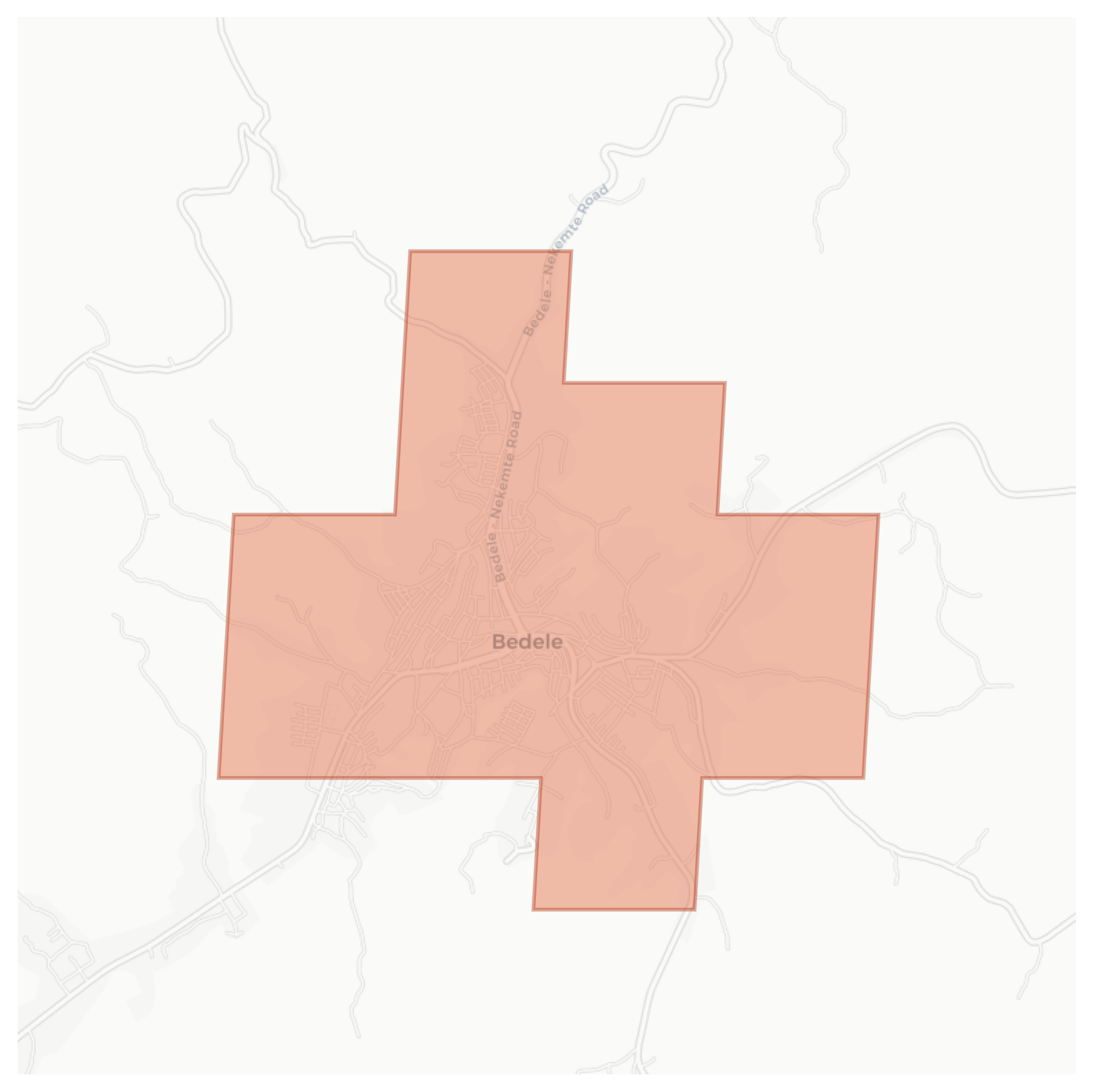 Bedele geographic map