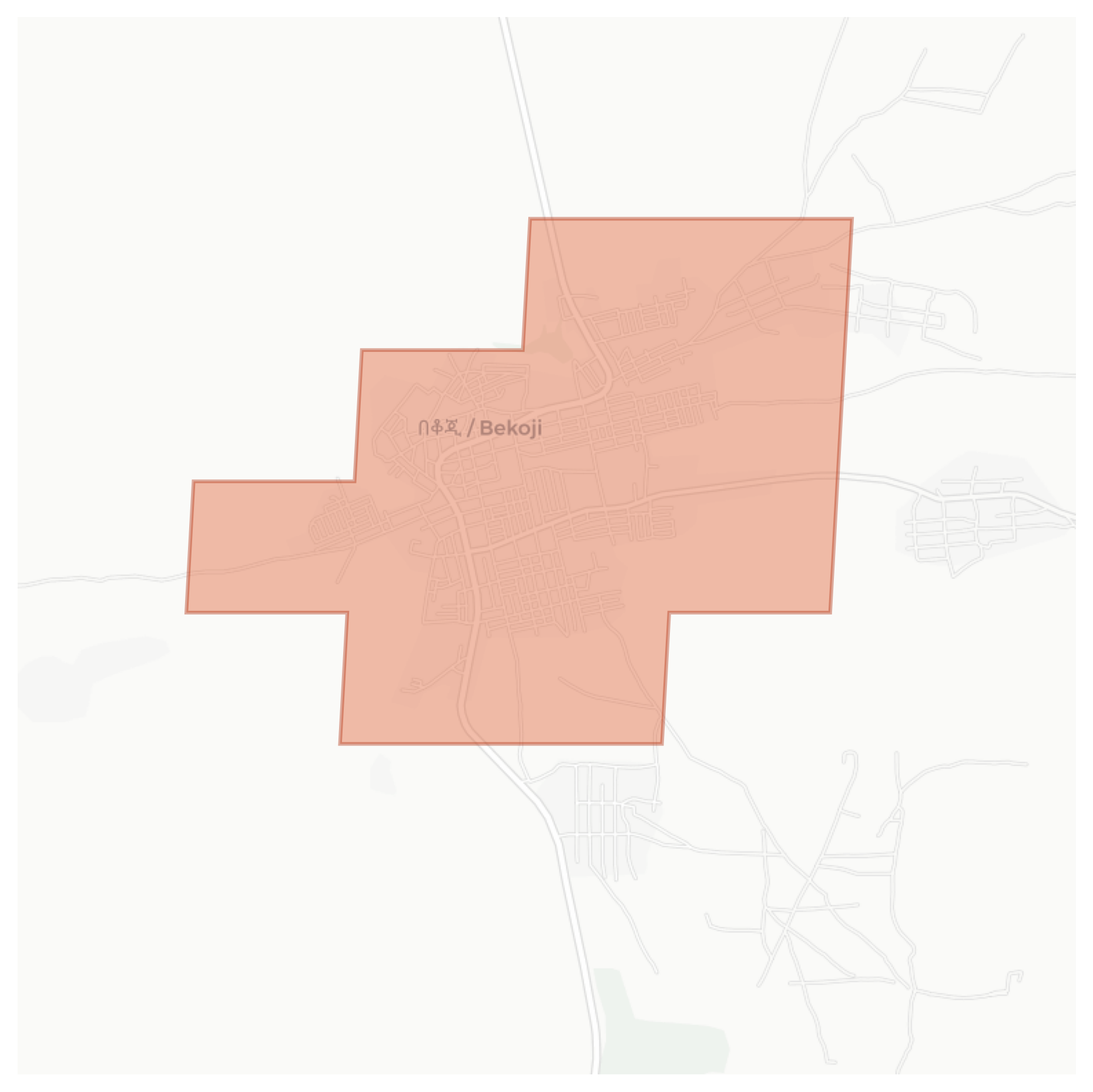 Bekoji geographic map