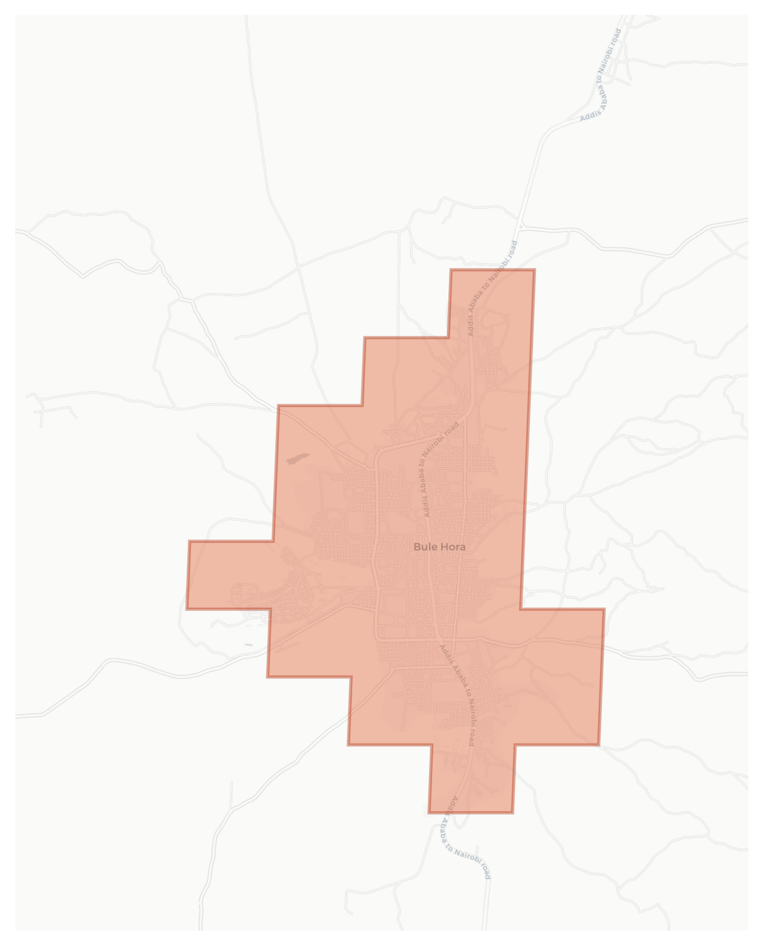 Bule Hora geographic map