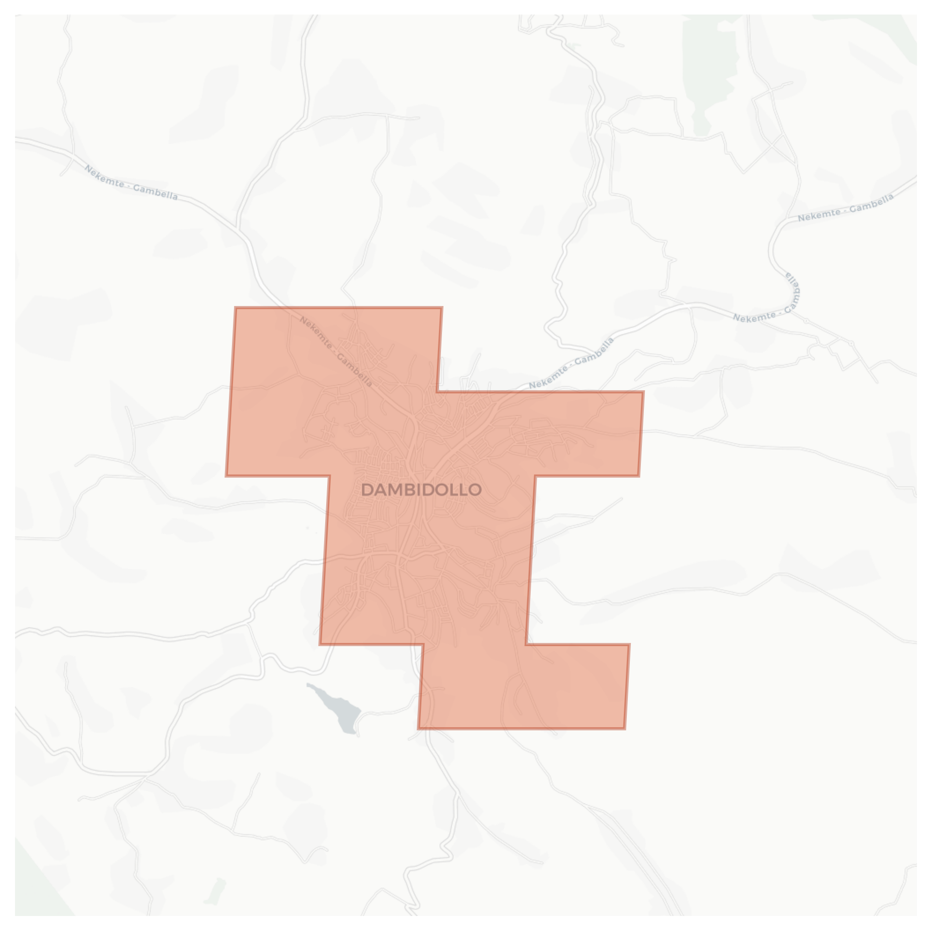 Dambidollo geographic map
