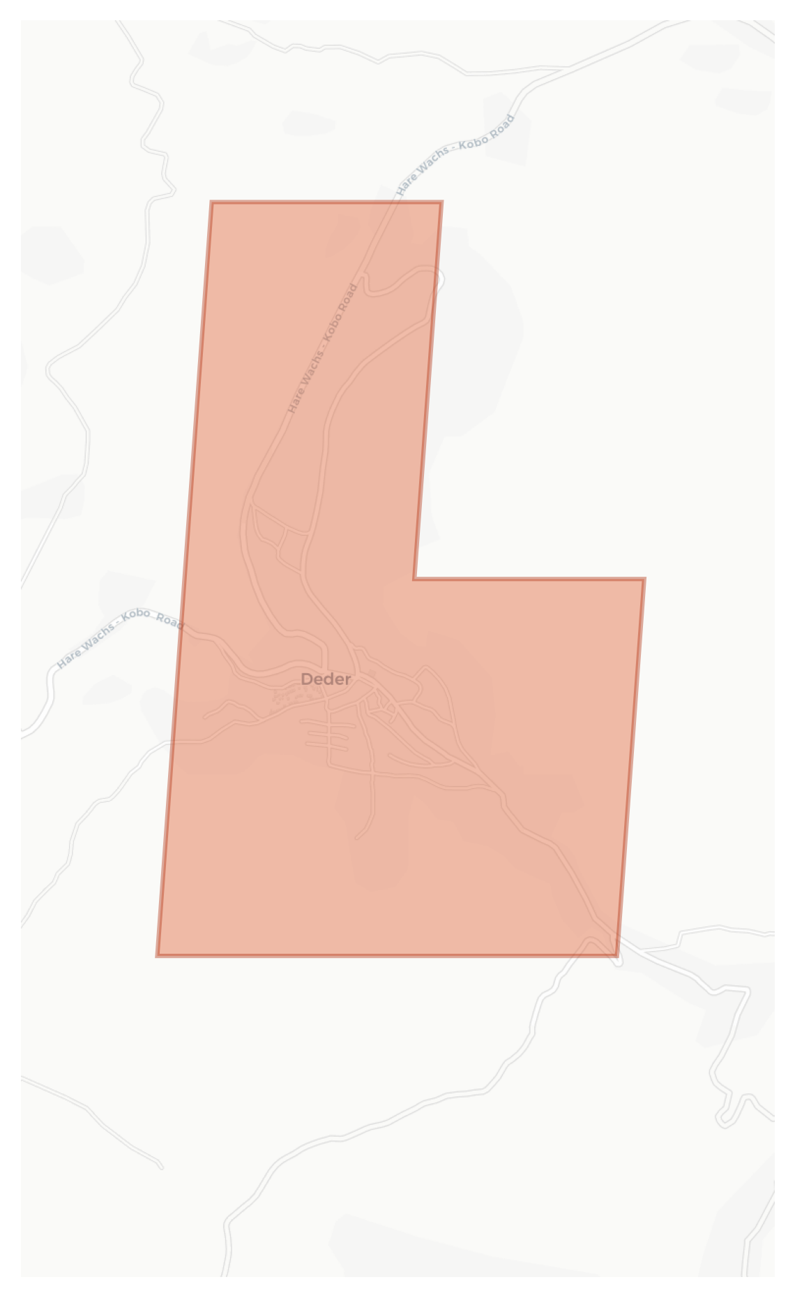 Deder geographic map