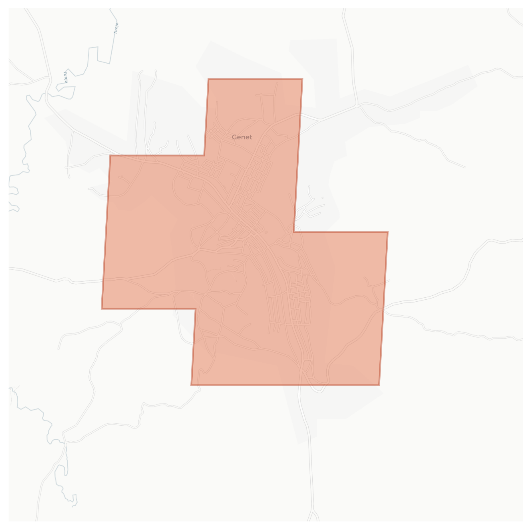 Genet geographic map