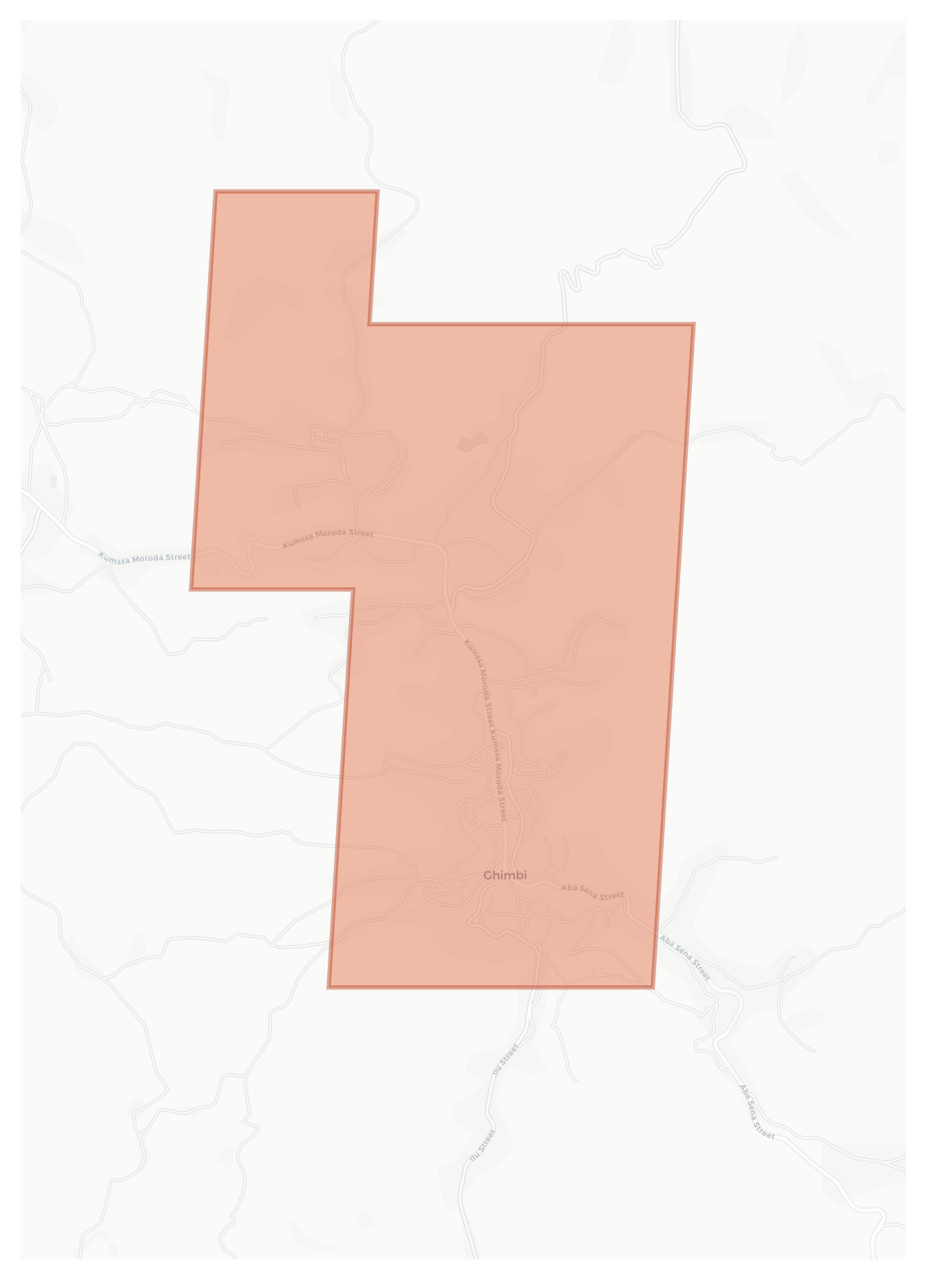 Ghimbi geographic map