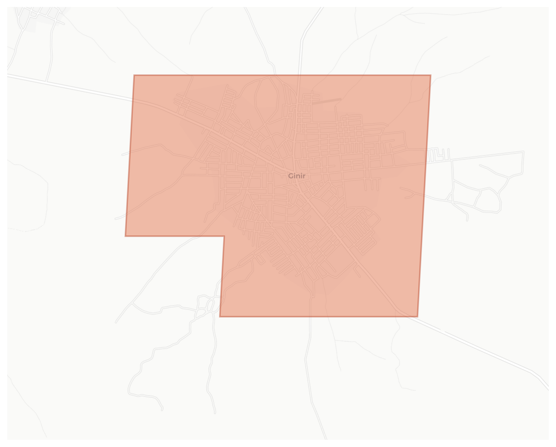 Ginir geographic map
