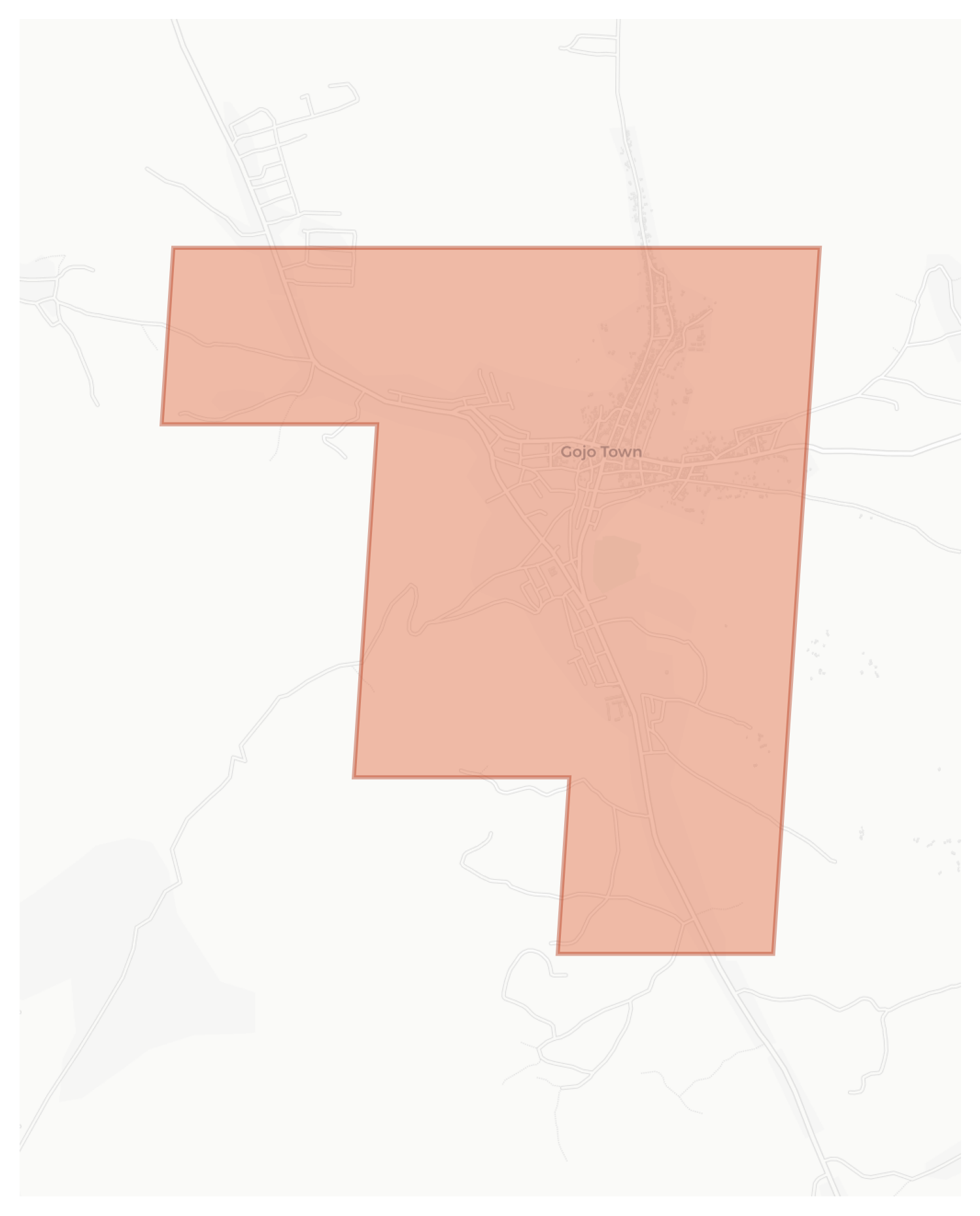 Gojo Town geographic map