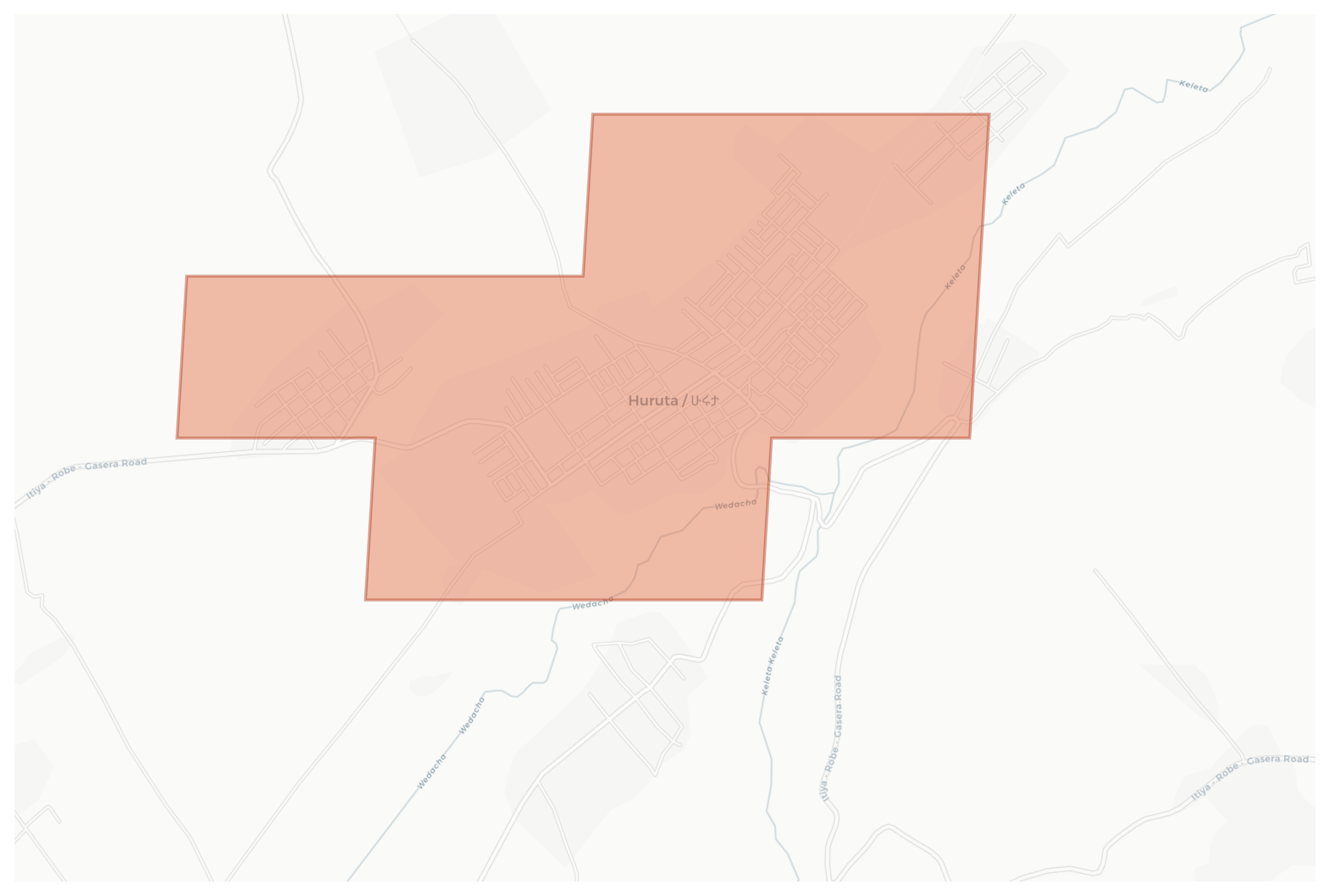 Huruta geographic map