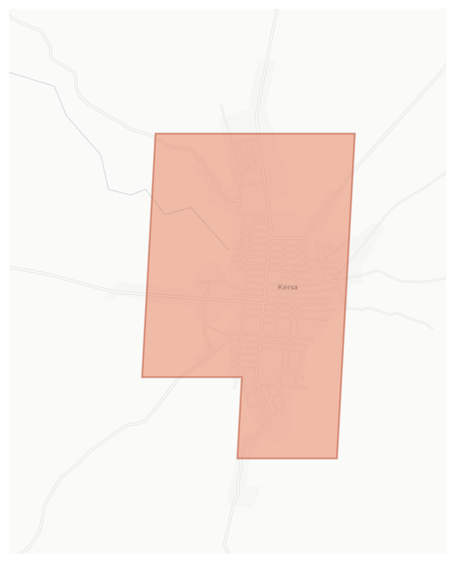 Kersa geographic map