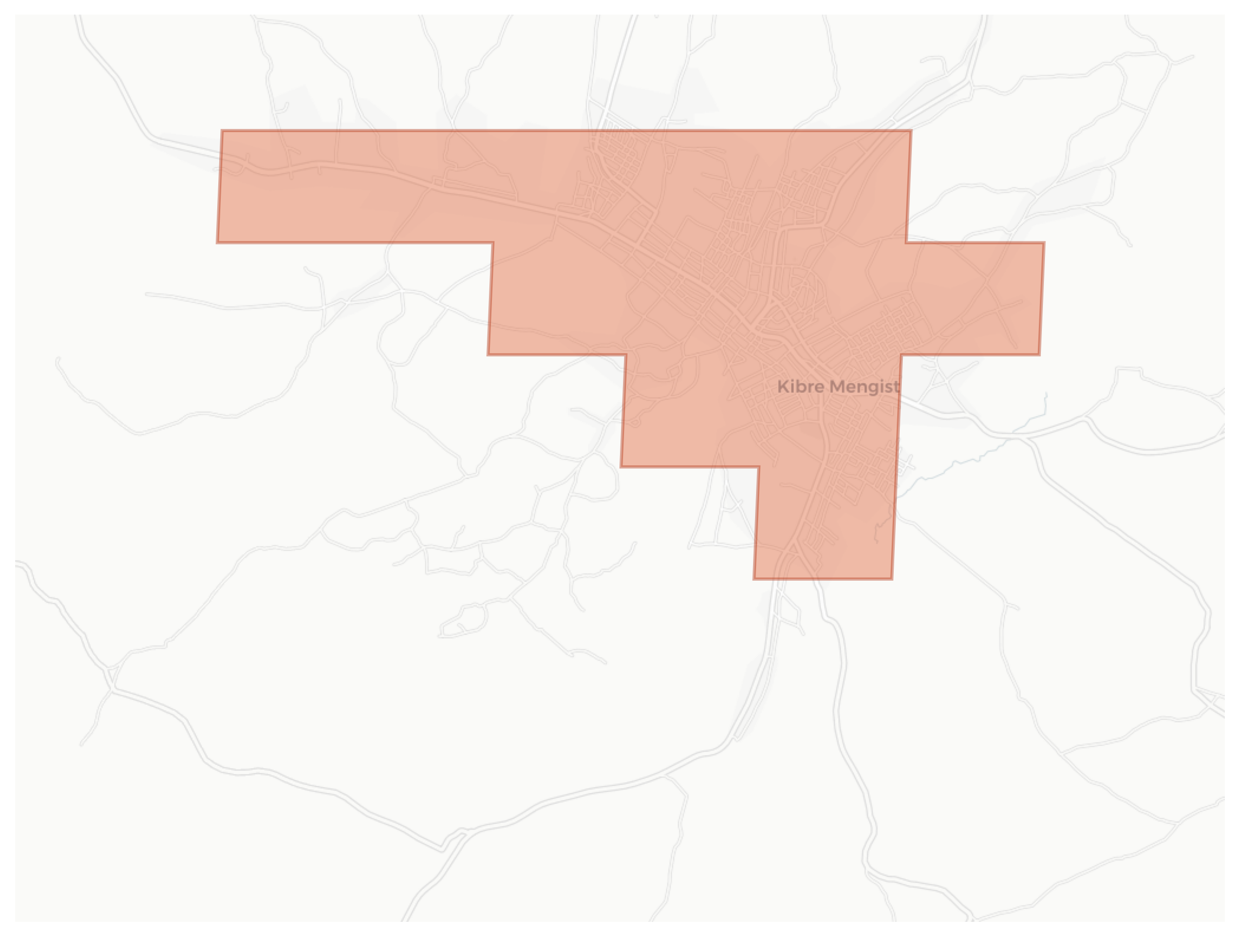 Kibre Mengist geographic map
