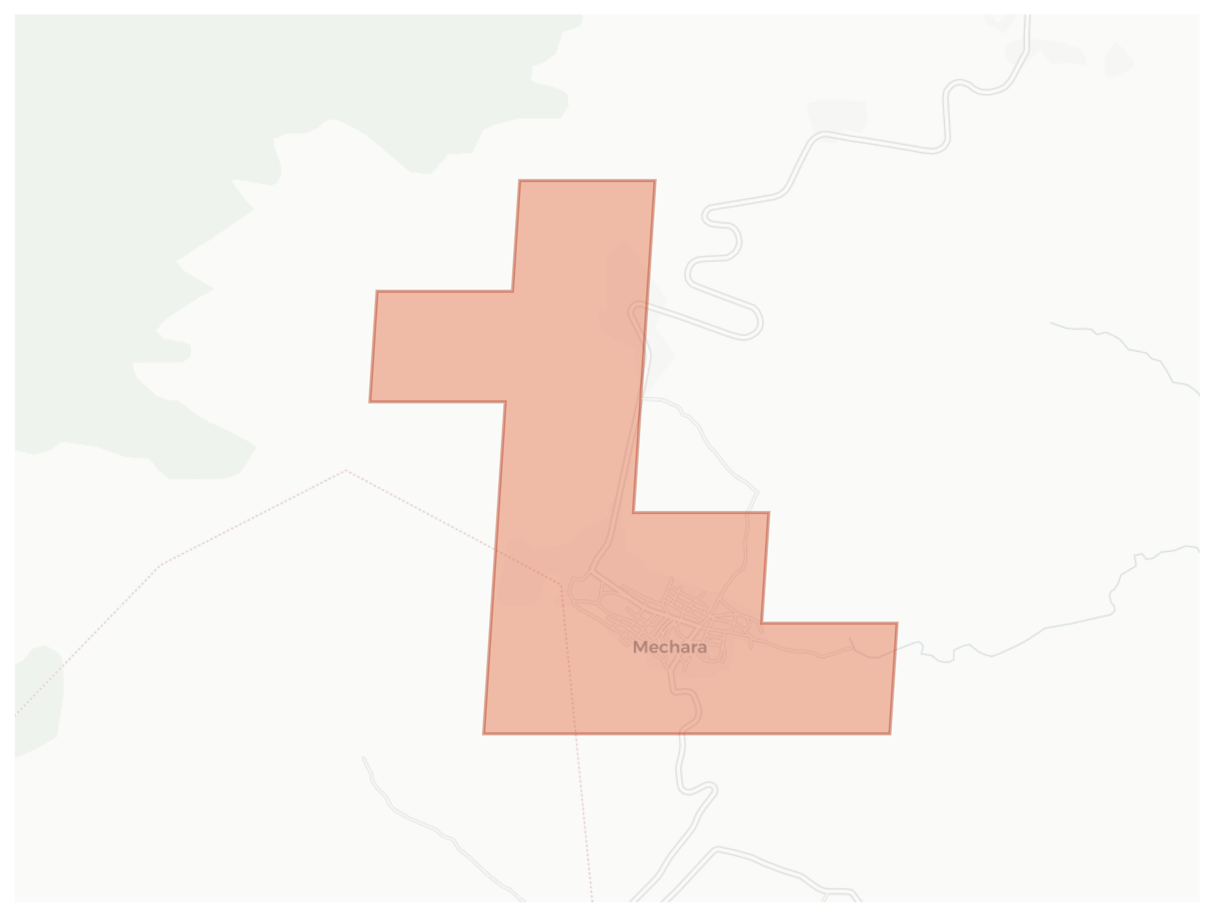 Mechara geographic map