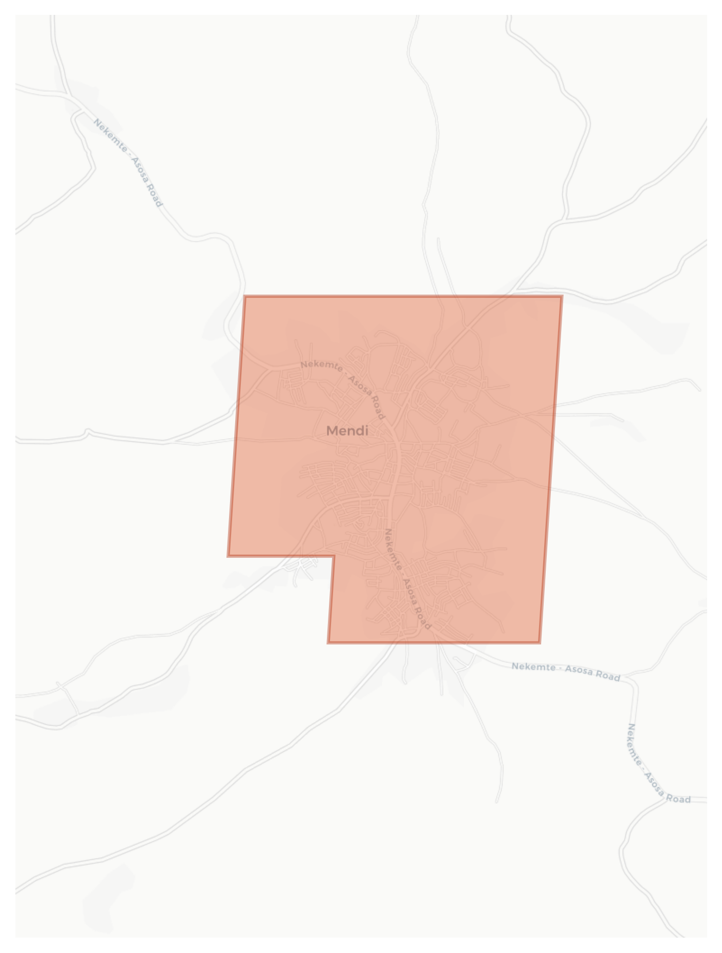 Mendi geographic map