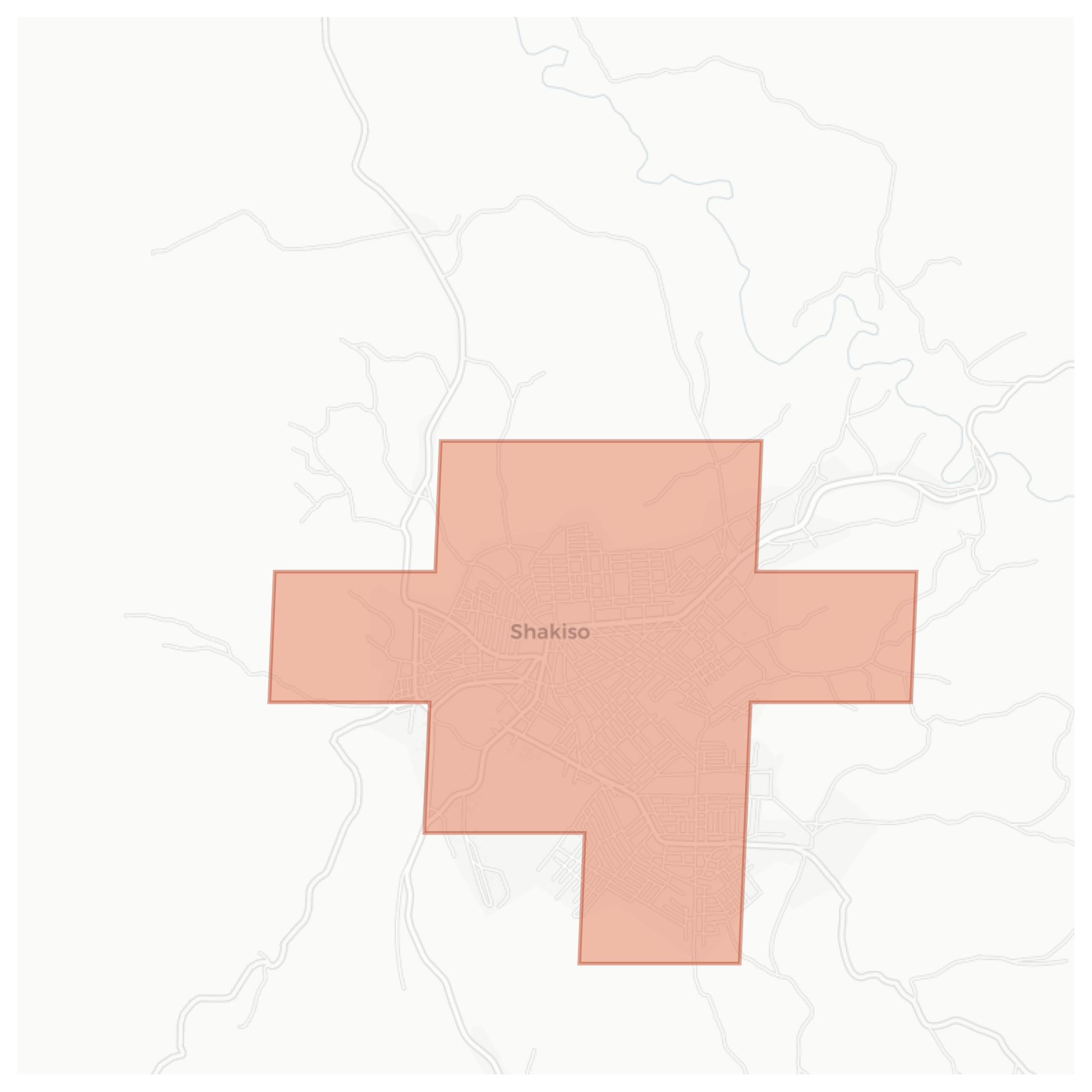 Shakiso geographic map