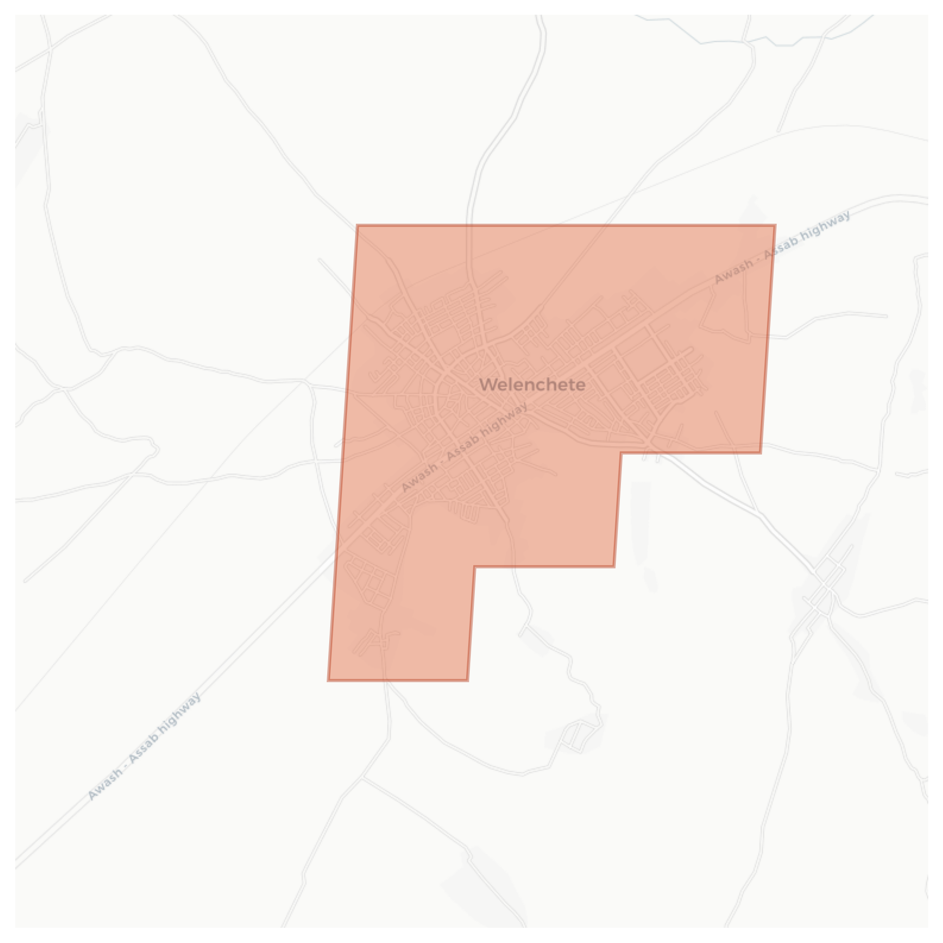 Welenchete geographic map