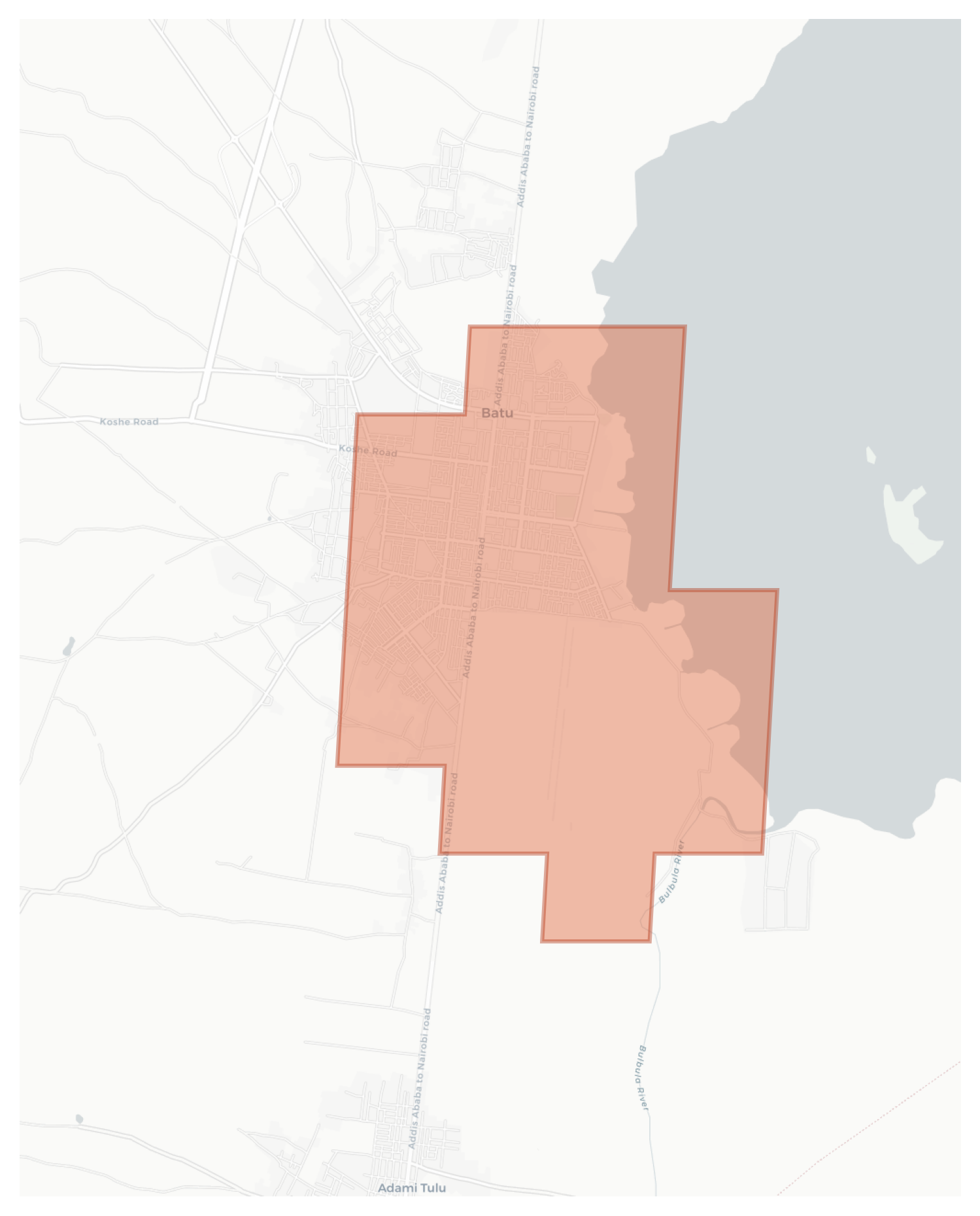 Ziway geographic map