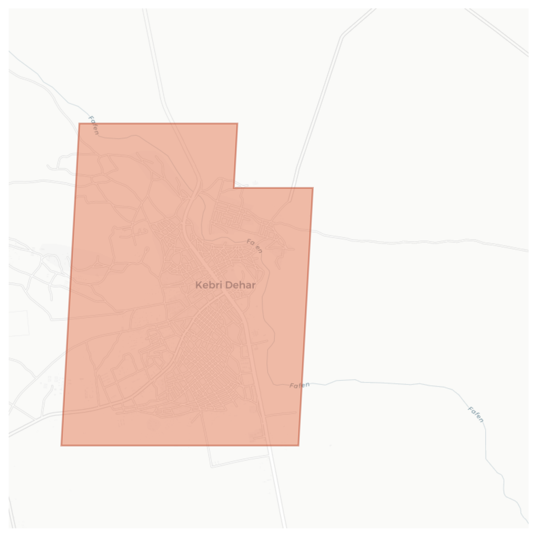 Kebri Dehar geographic map